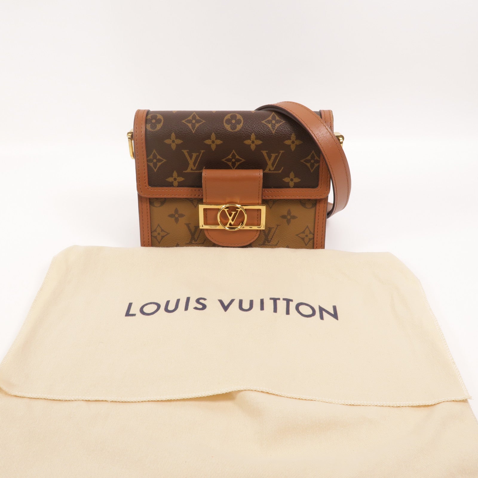 LOUIS VUITTON Monogram Reverse Mini Dauphine肩背袋
