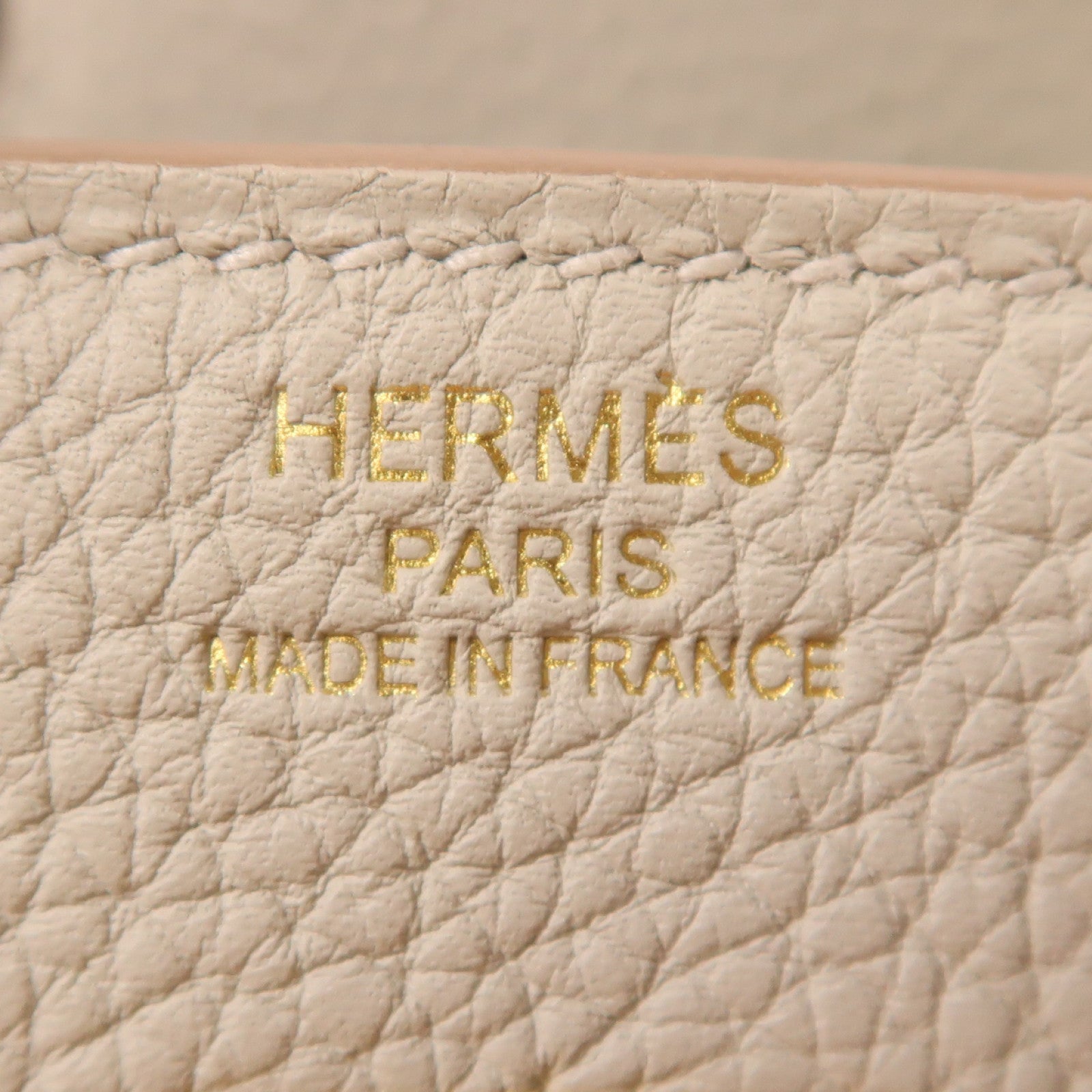 HERMES Togo皮革Birkin 25金扣手挽袋Gris Perle淺灰色