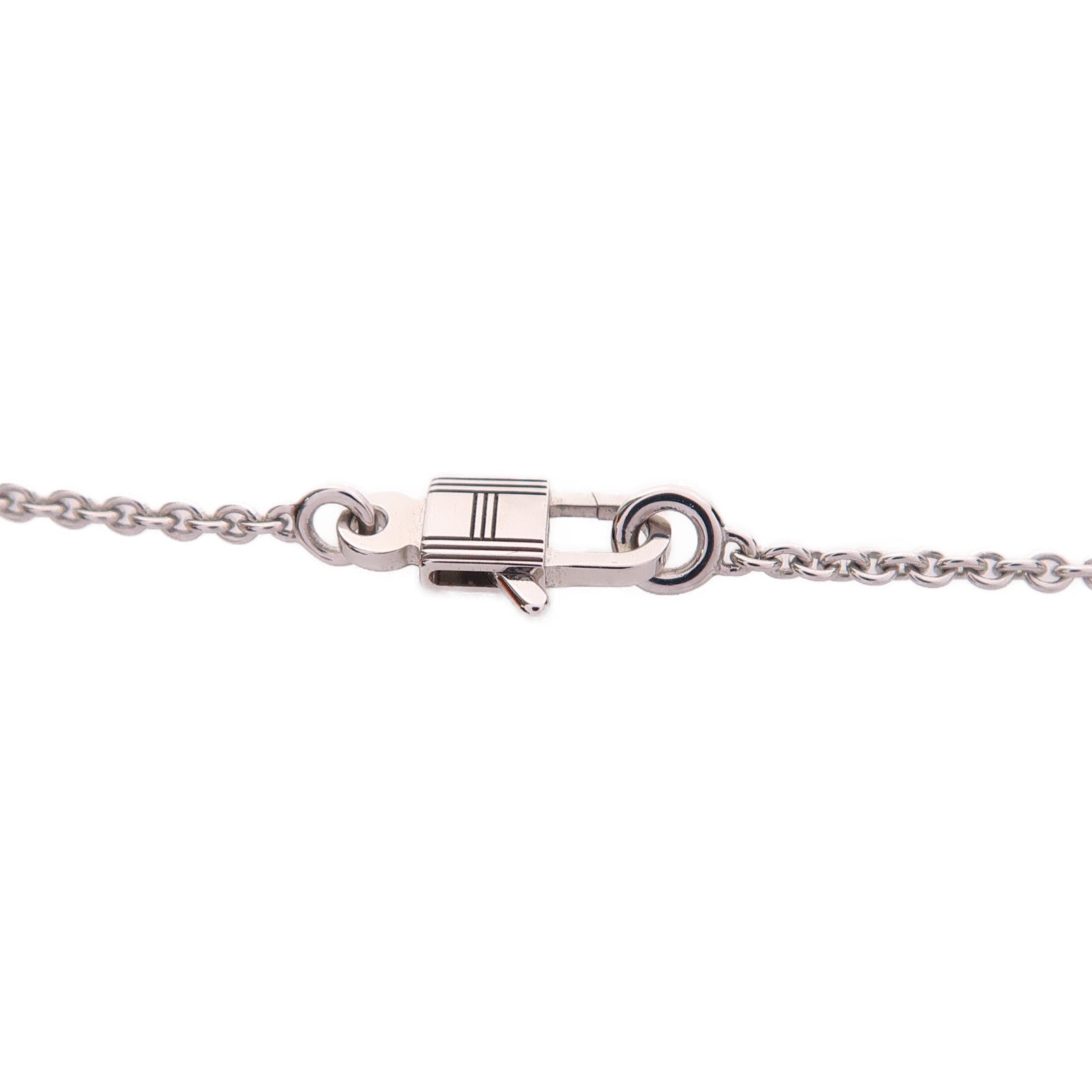 HERMES Amulettes Birkin Pendant Necklace 18K White Gold