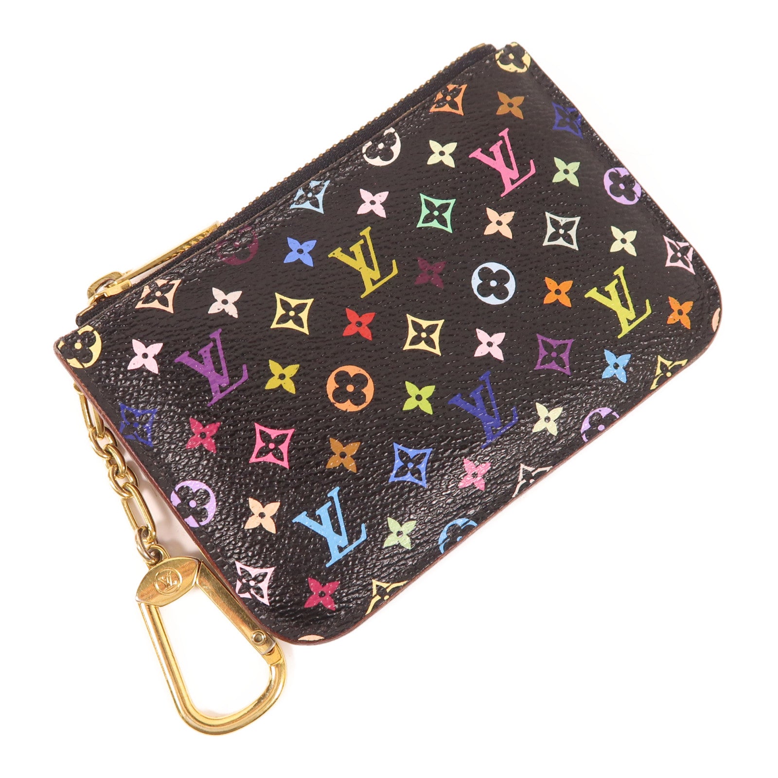 LOUIS VUITTON Monogram Multicolore Coin Case金扣零錢包黑色
