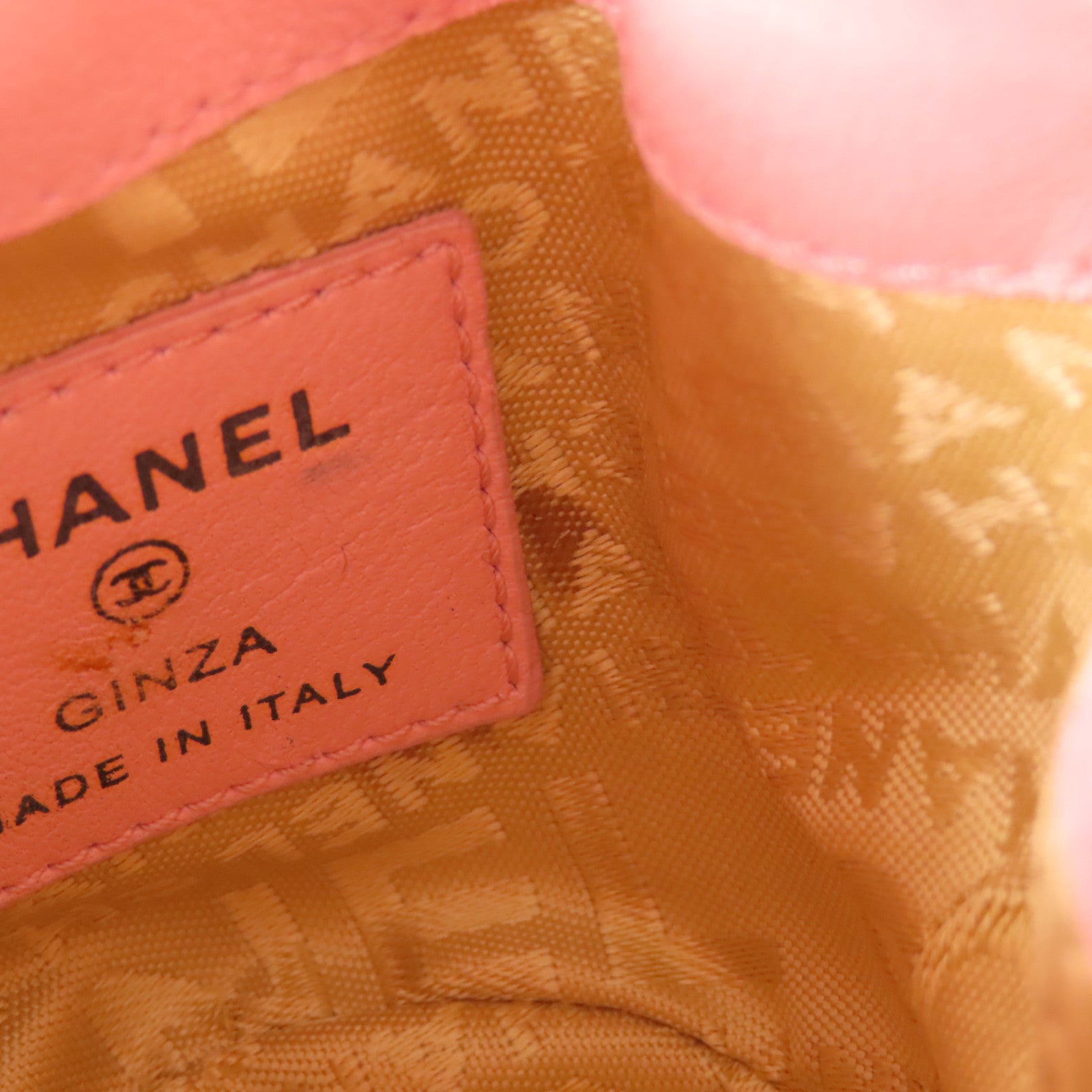 CHANEL CC GHW Pouch Lambskin Leather Pink