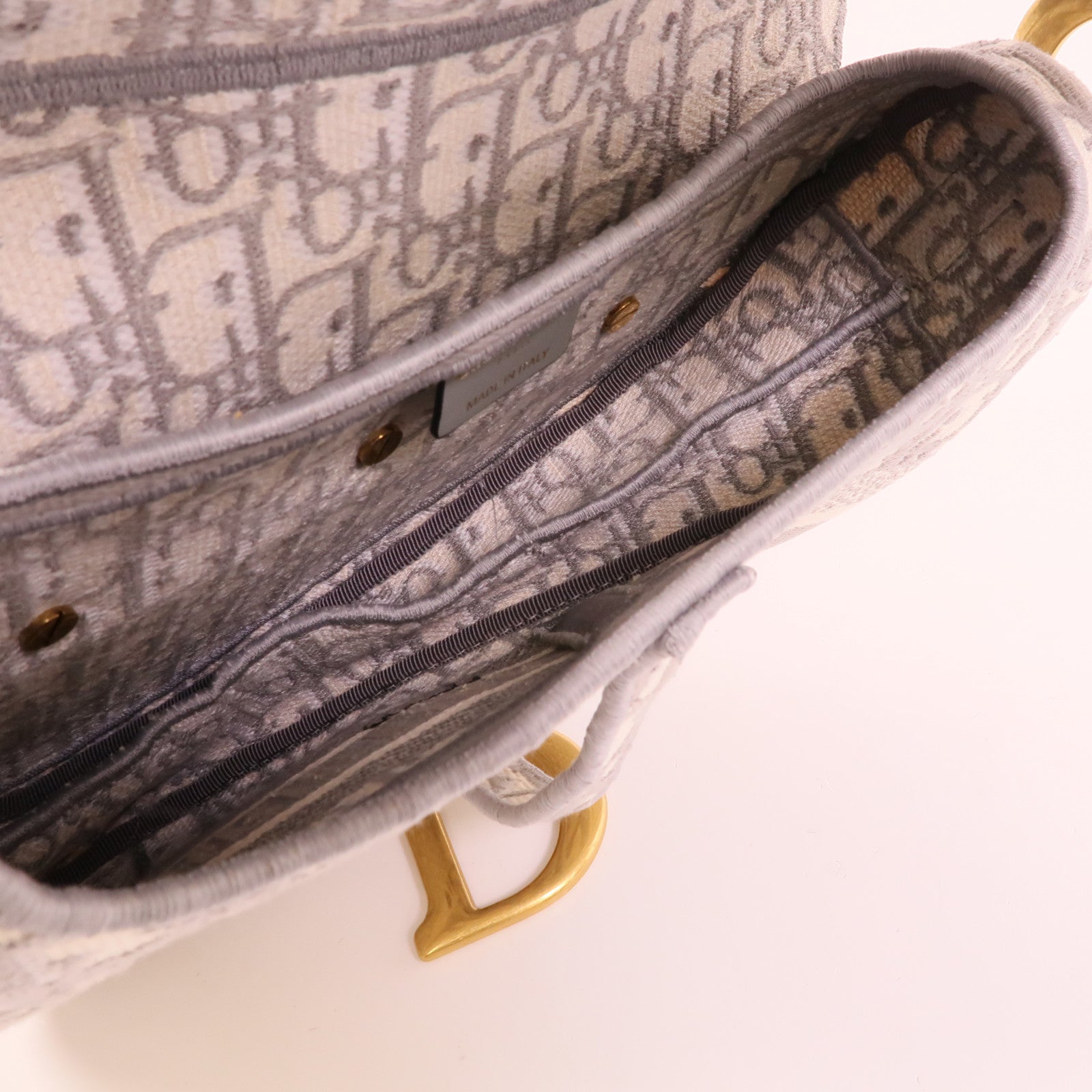 Dior 帆布Saddle Medium肩背袋