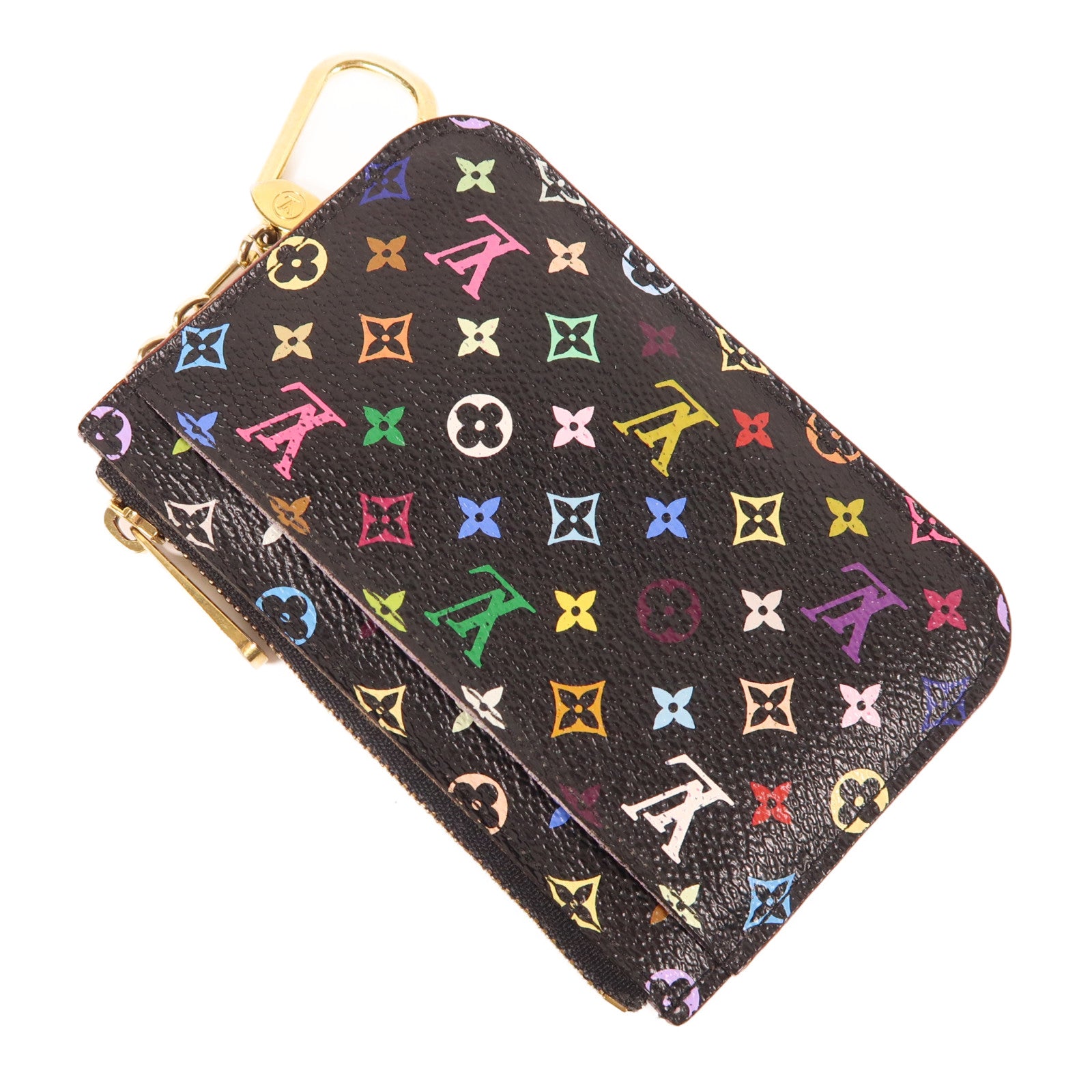 LOUIS VUITTON Monogram Multicolore Coin Case金扣零錢包黑色