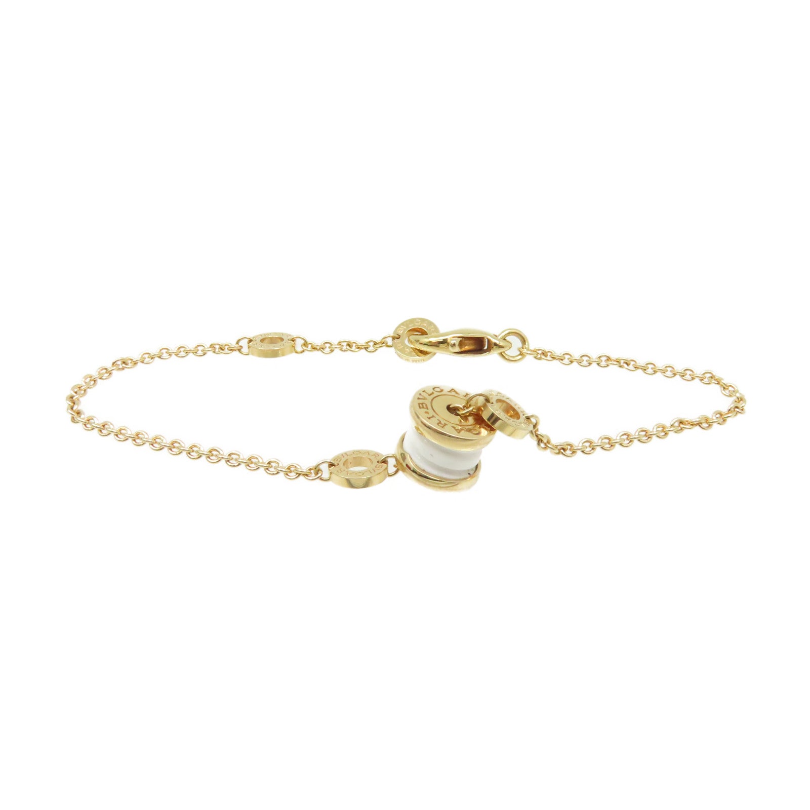 BVLGARI 【激減優惠】18K黃金/陶瓷B.zero1 Bracelet手鏈金色/白色