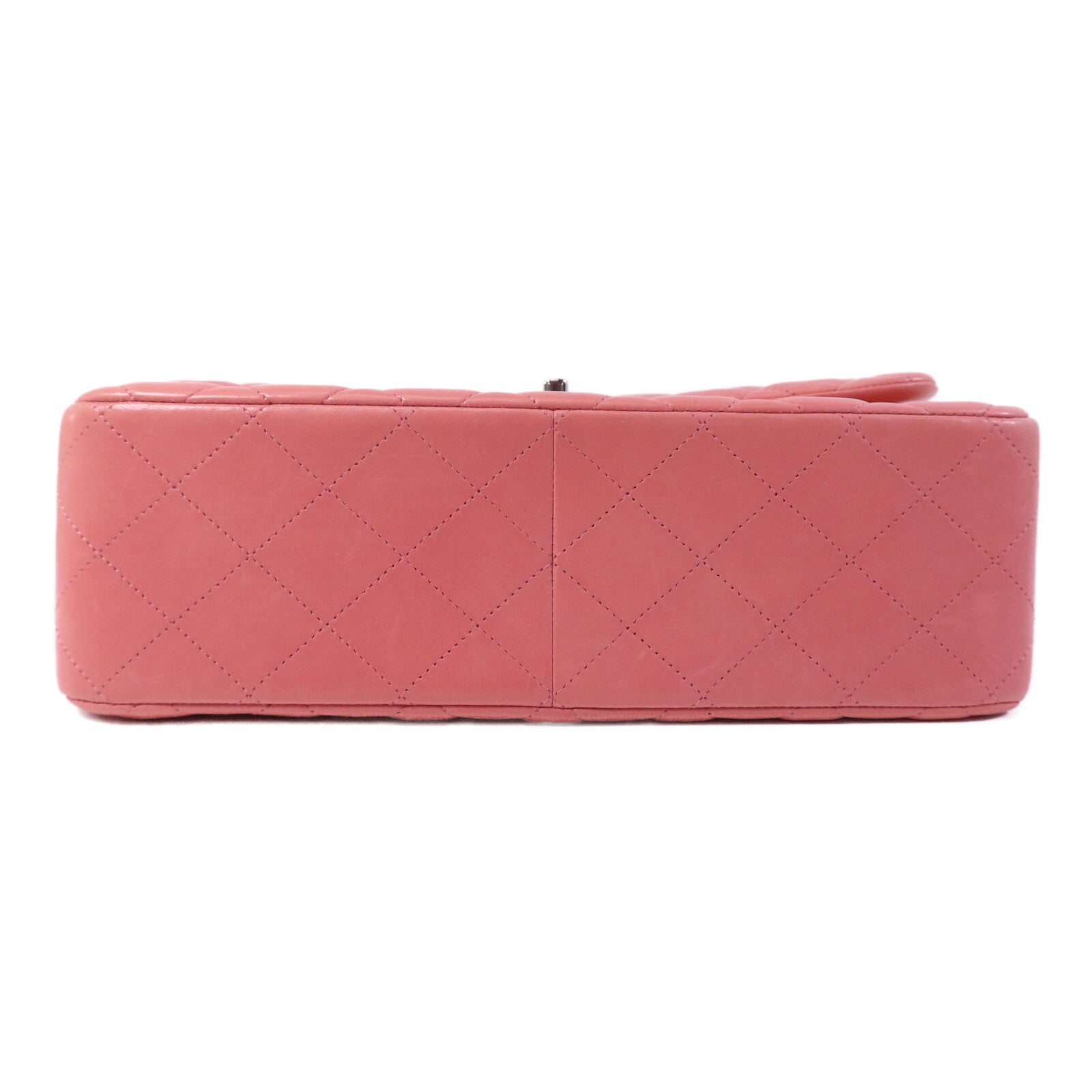 CHANEL 羊皮皮革Large Classic銀扣鏈帶肩背袋
