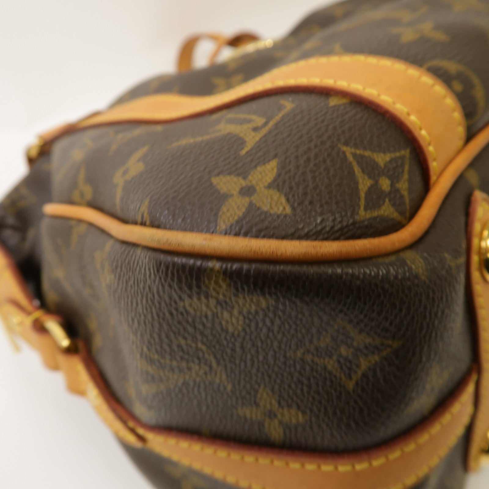 LOUIS VUITTON Monogram Stresa PM金扣肩背袋啡色