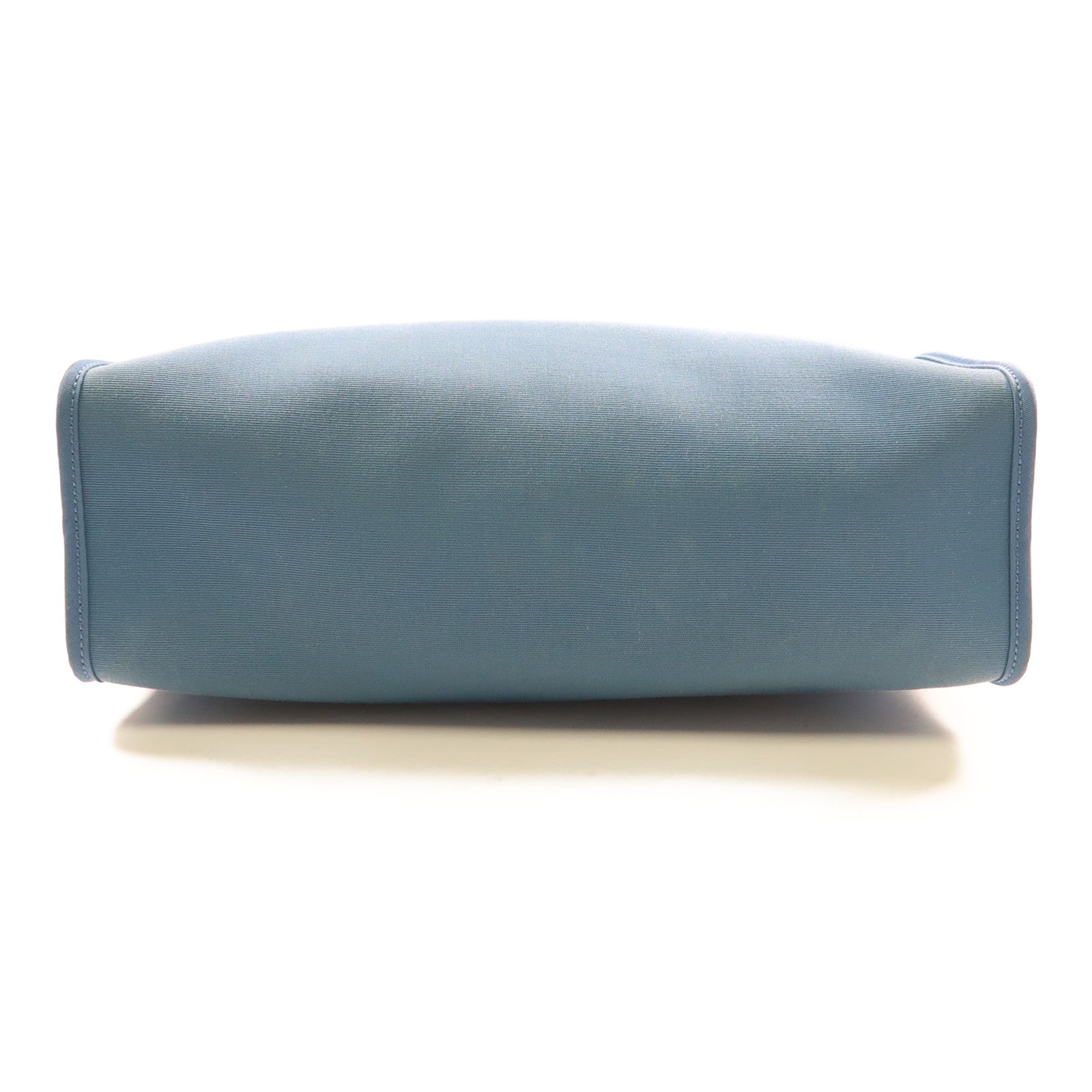 HERMES 帆布/皮革Herbag PM銀扣手挽肩背兩用J7 Bleu Lin/灰水藍