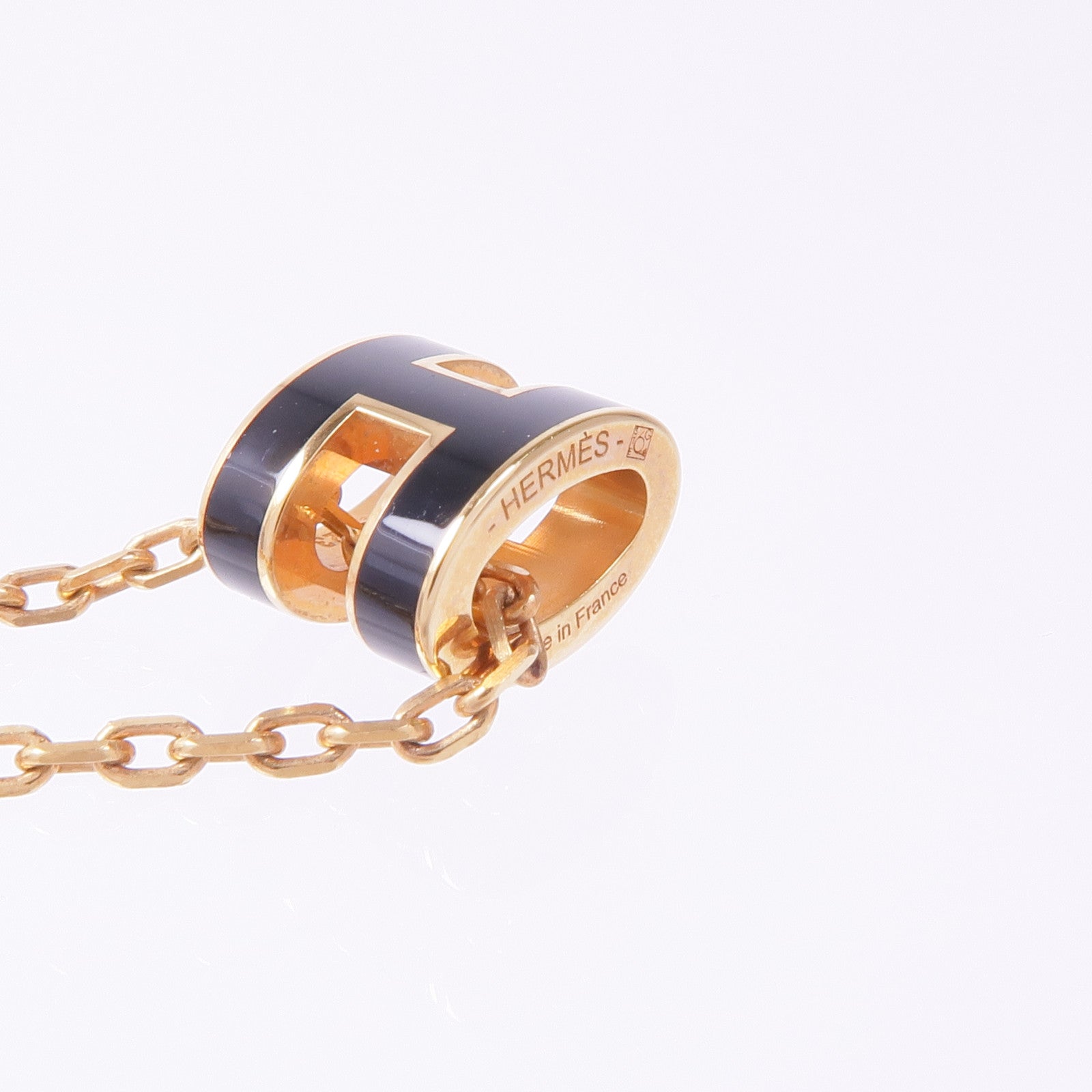 HERMES 金屬Pop H項鍊Noir