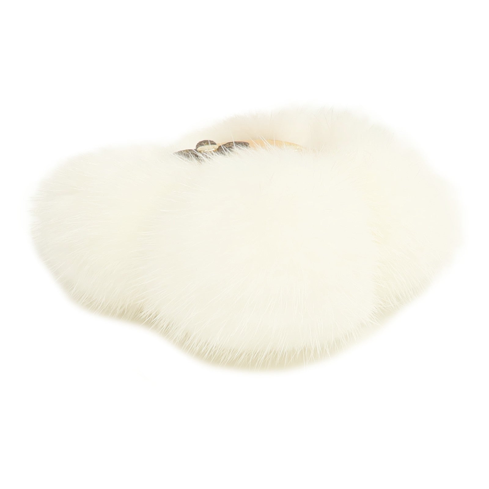 LOUIS VUITTON 貂皮/皮革Vivienne Fur Key Holder金扣鎖匙扣