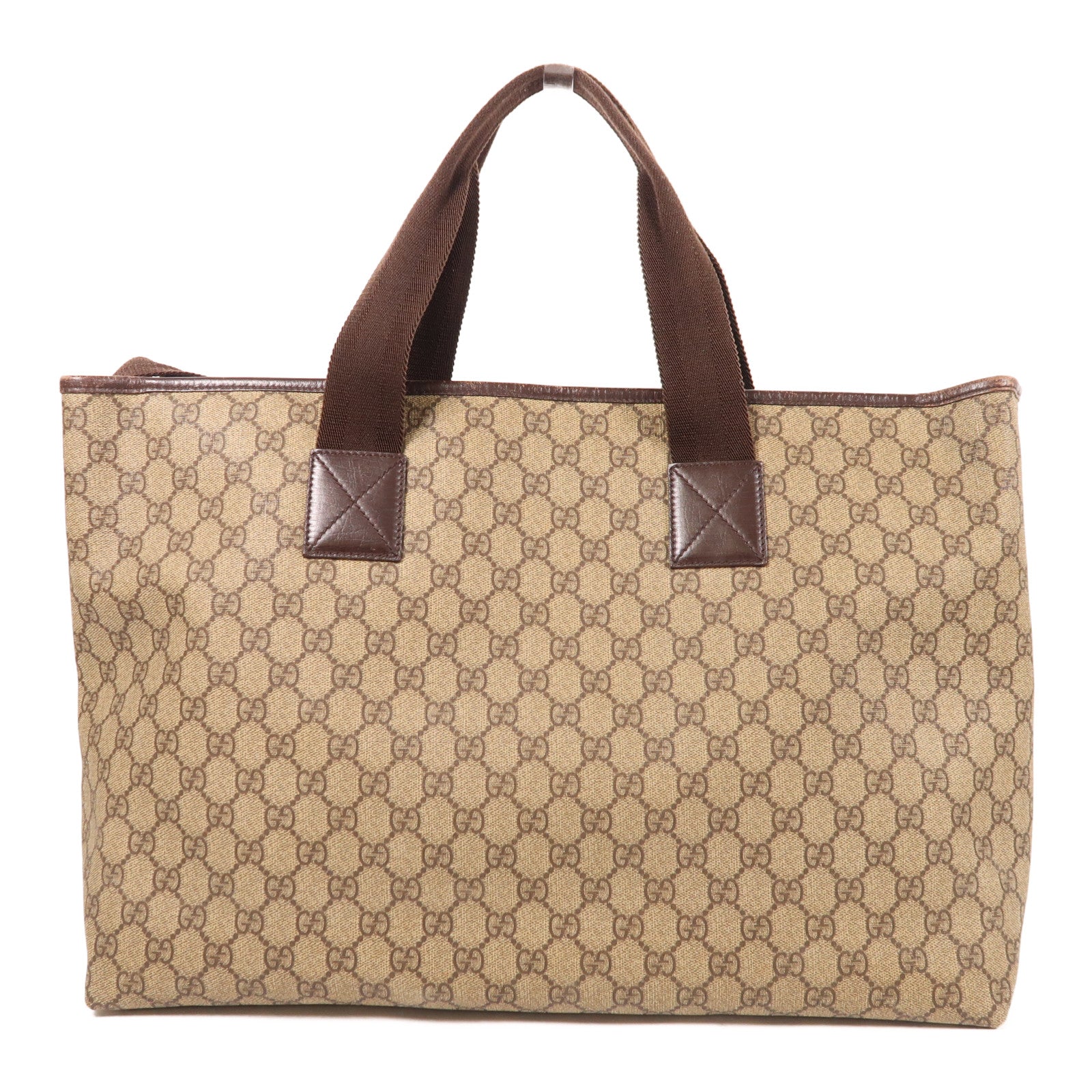 GUCCI 塗層帆布2 Way Shoulder銀扣手挽肩背兩用袋