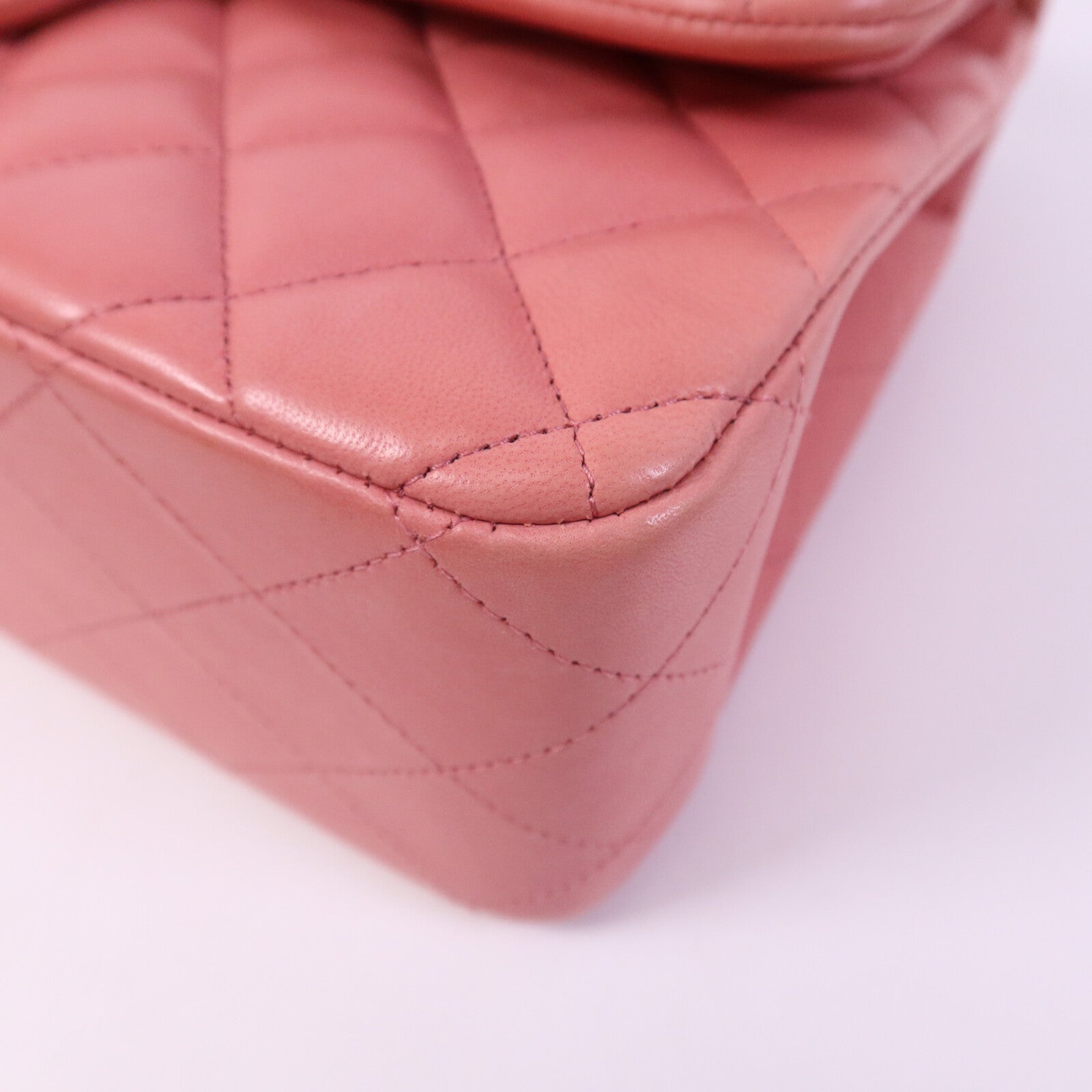 CHANEL 羊皮皮革Large Classic銀扣鏈帶肩背袋