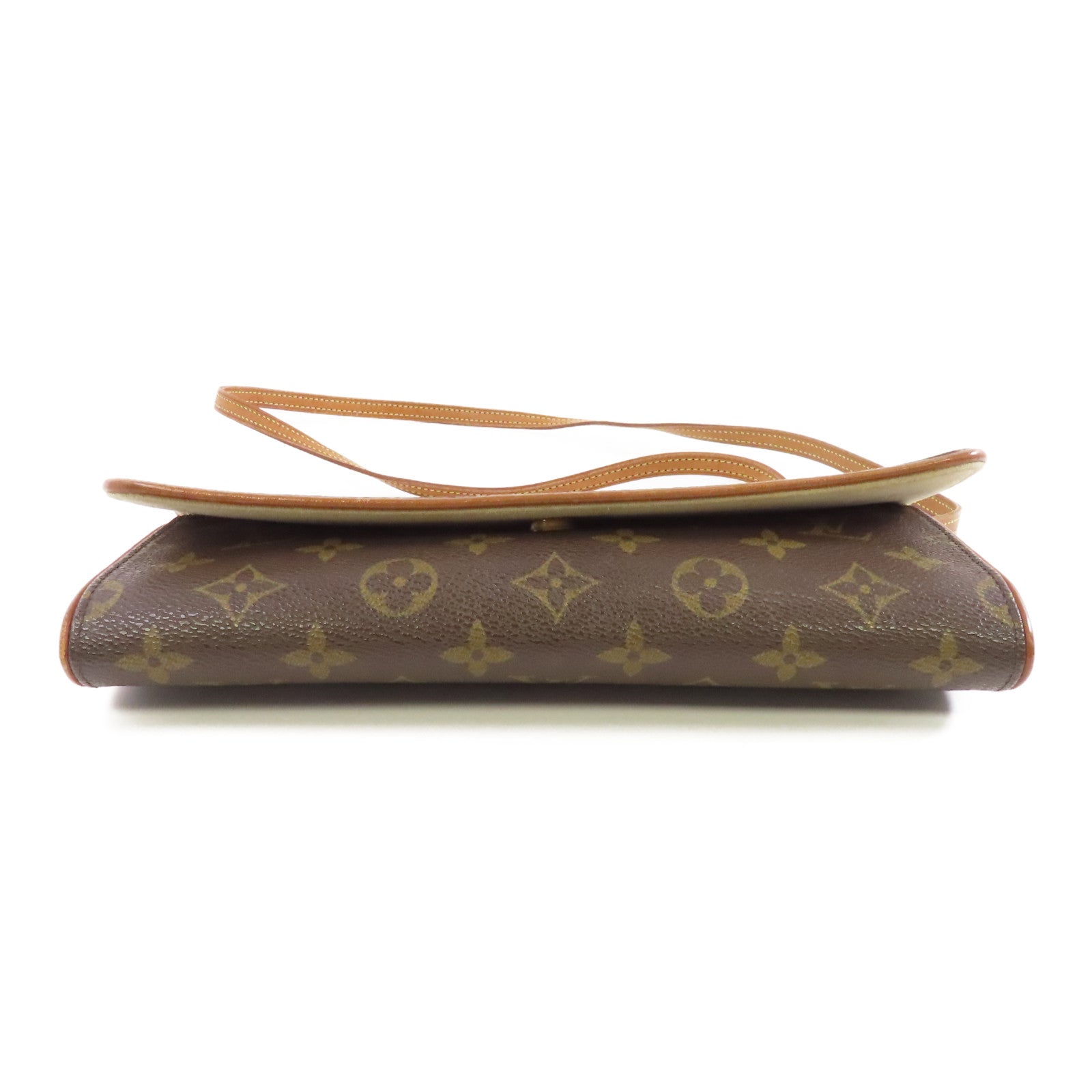 LOUIS VUITTON Monogram Pochette Twin GM金扣肩背袋啡色