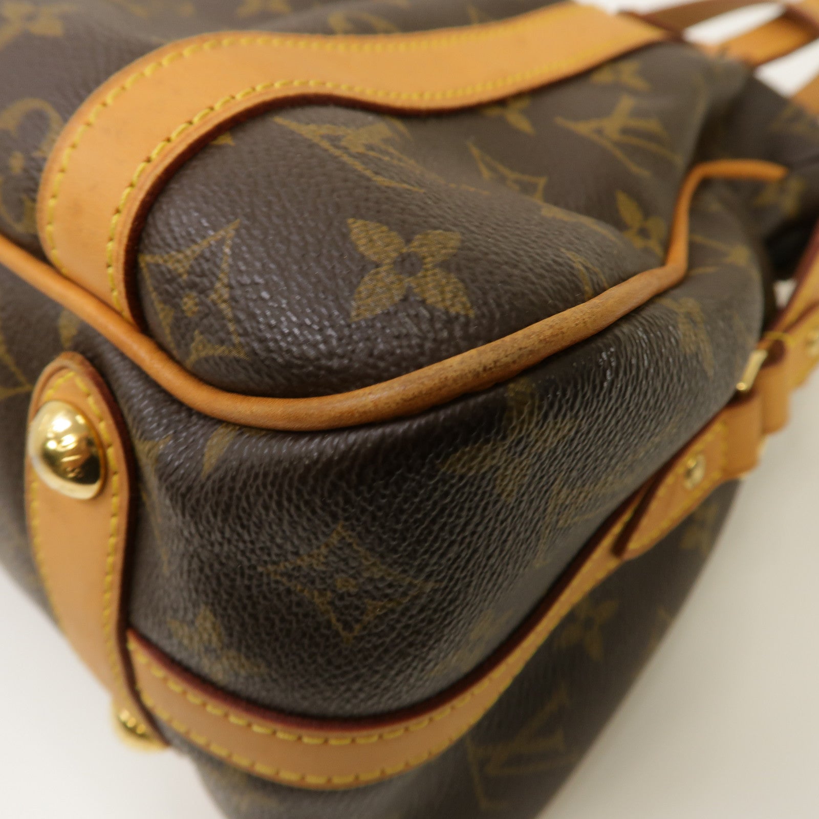 LOUIS VUITTON Monogram Stresa PM金扣肩背袋啡色