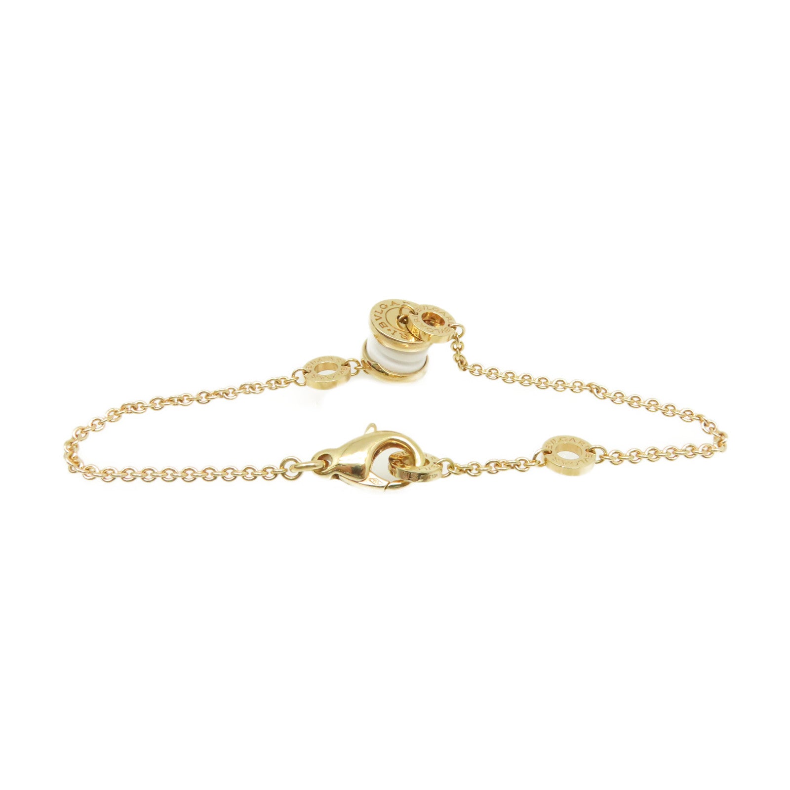 BVLGARI 【激減優惠】18K黃金/陶瓷B.zero1 Bracelet手鏈金色/白色