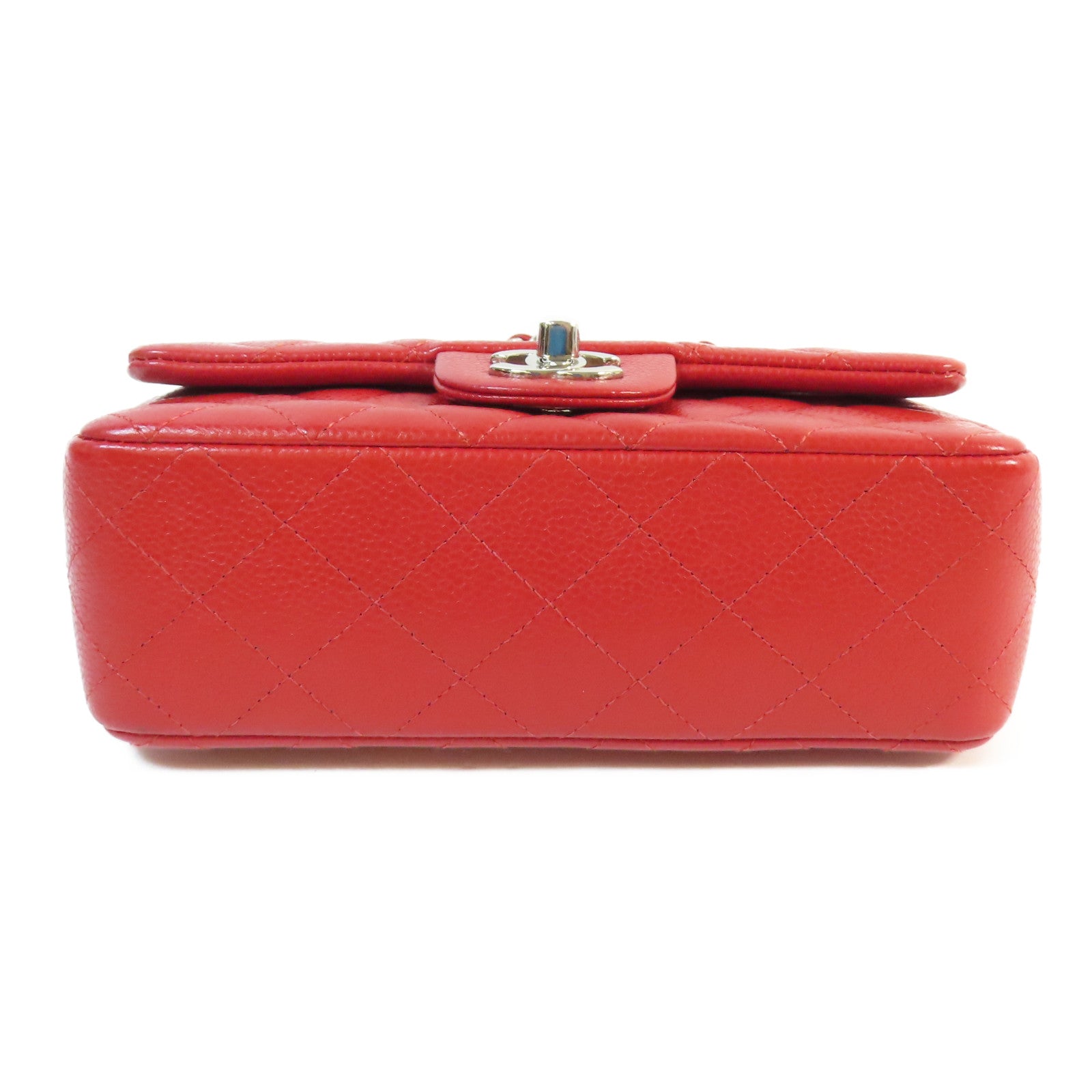 CHANEL 牛皮皮革Mini Classic 20銀扣鏈帶肩背袋