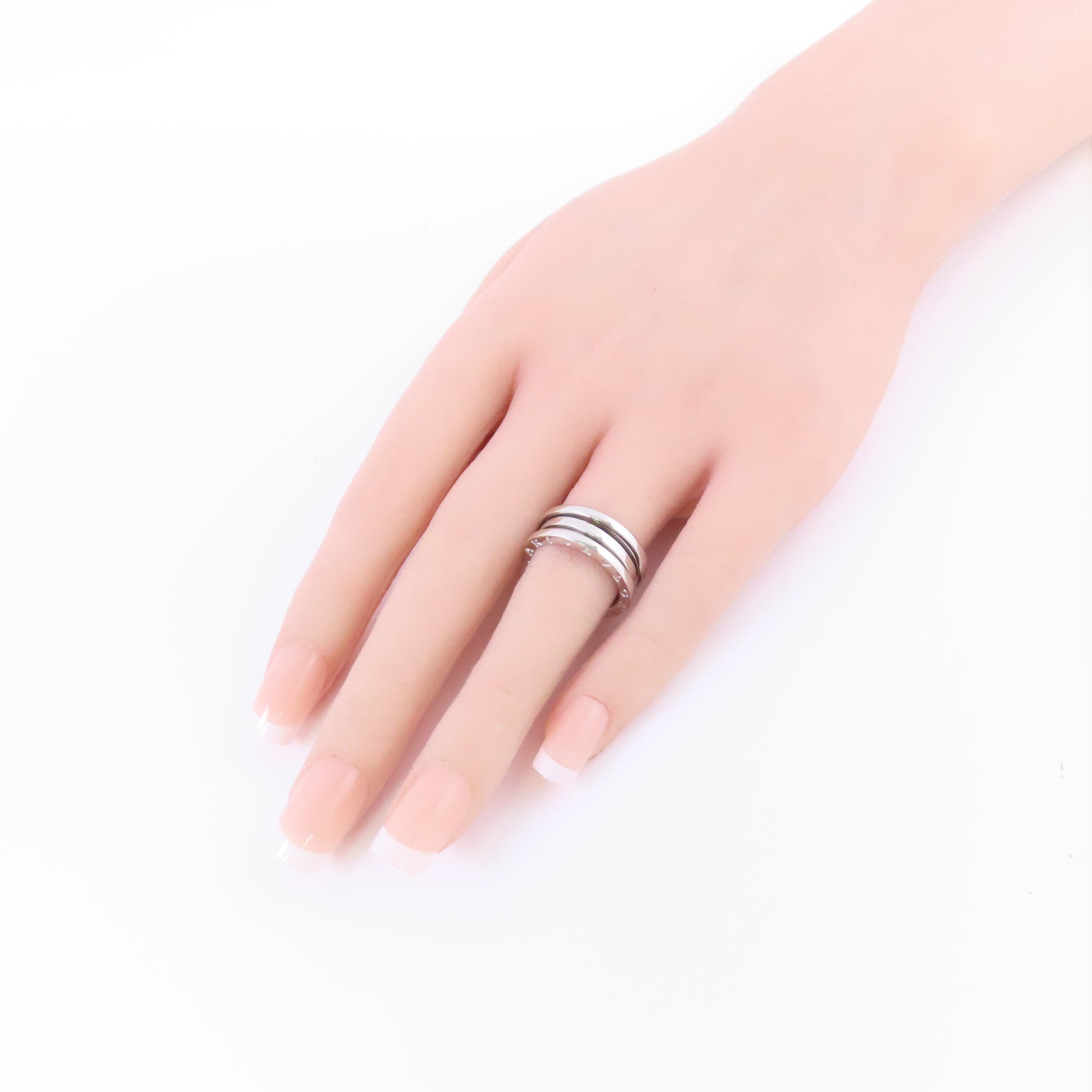 BVLGARI 18K白金B-Zero1 2 Band Ring戒指#52/US#5.5