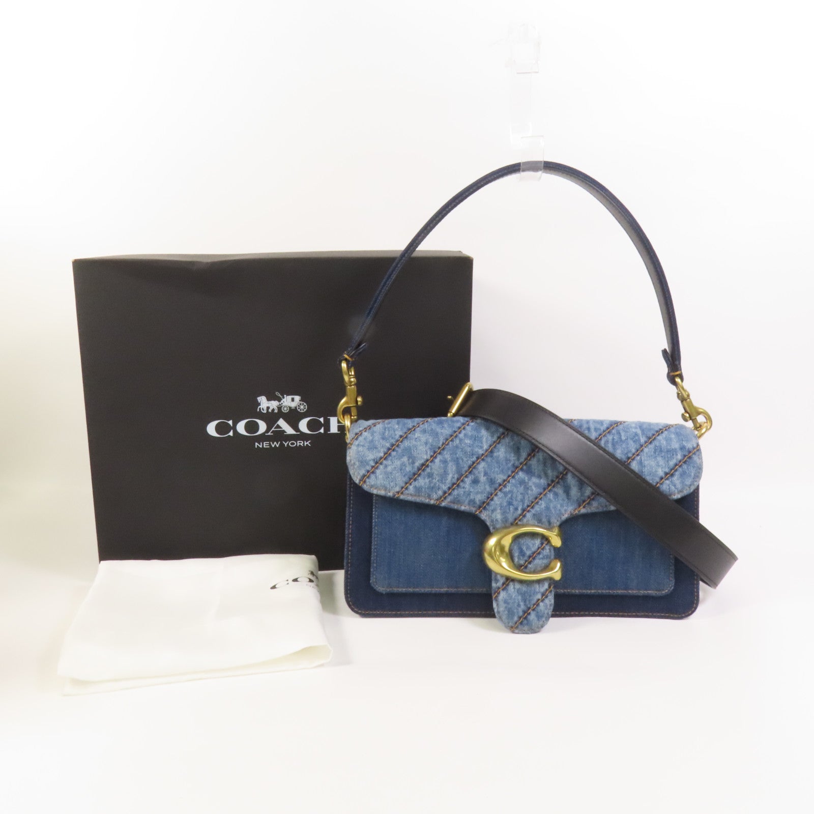 COACH Denim Tabby Bag金扣肩背袋