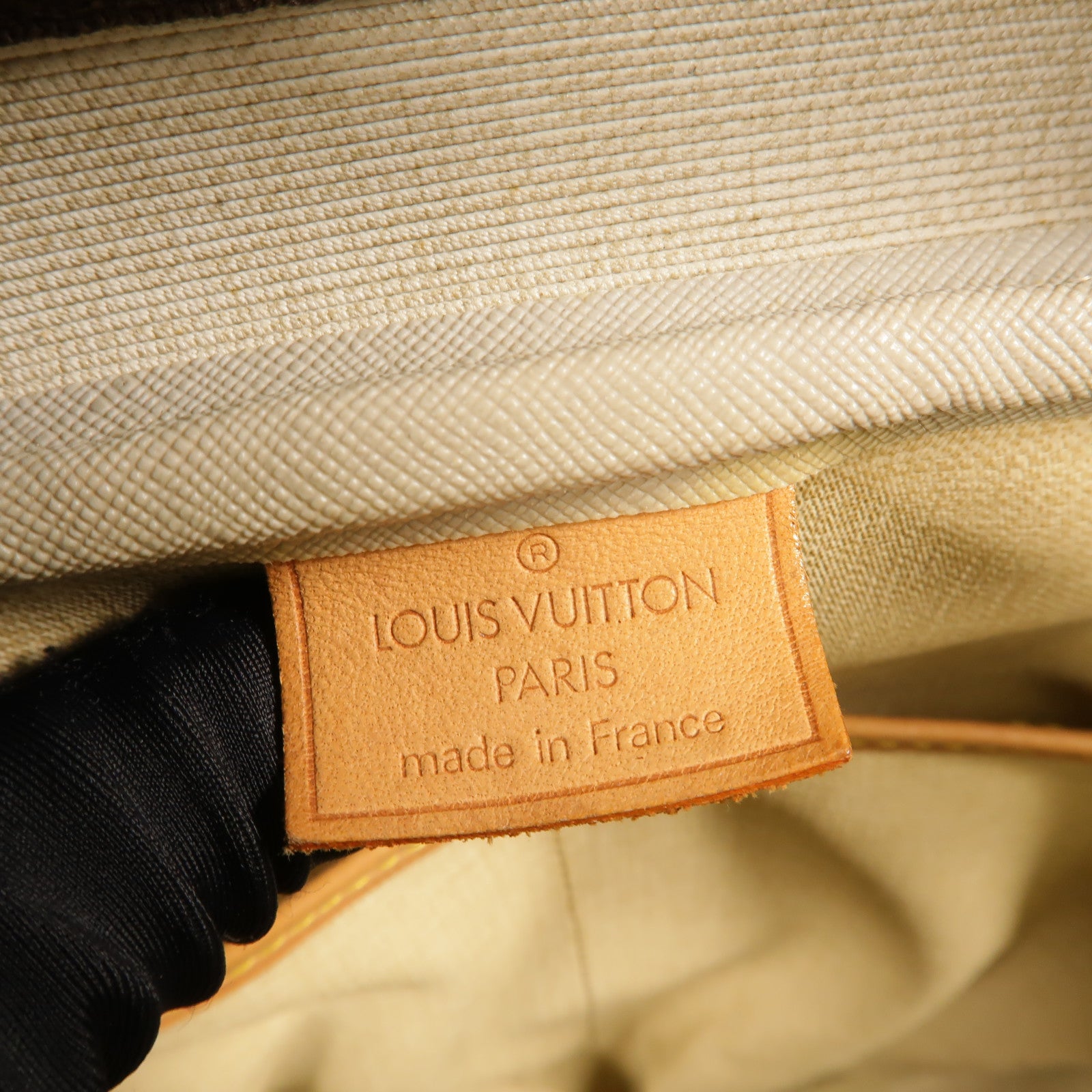 LOUIS VUITTON Monogram Deauville金扣手挽袋棕色