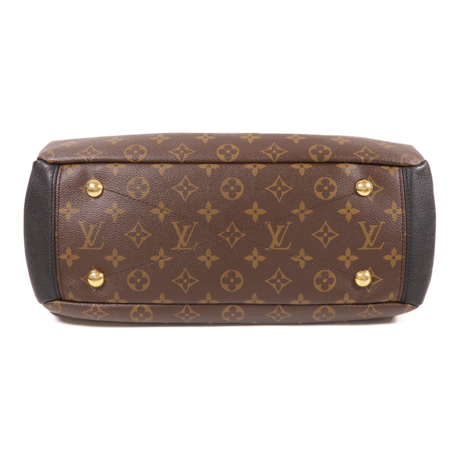 LOUIS VUITTON LV GHW Pallas Shoulder Bag Monogram Brown/Black