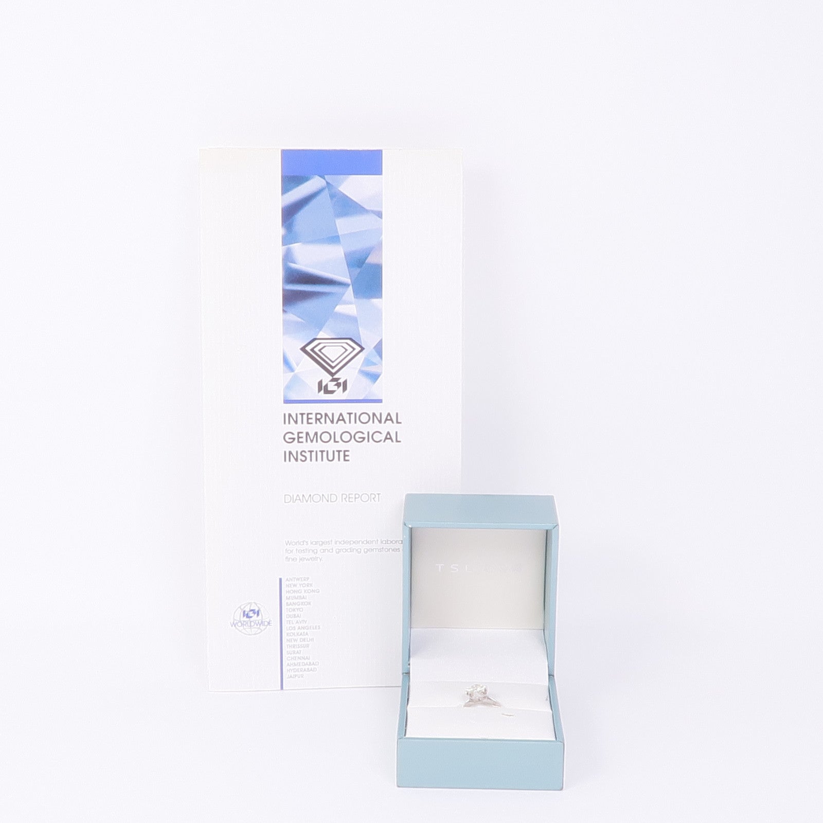 JEWELRY 18K白金TSL Diamond Ring鑽石戒指US#4.75