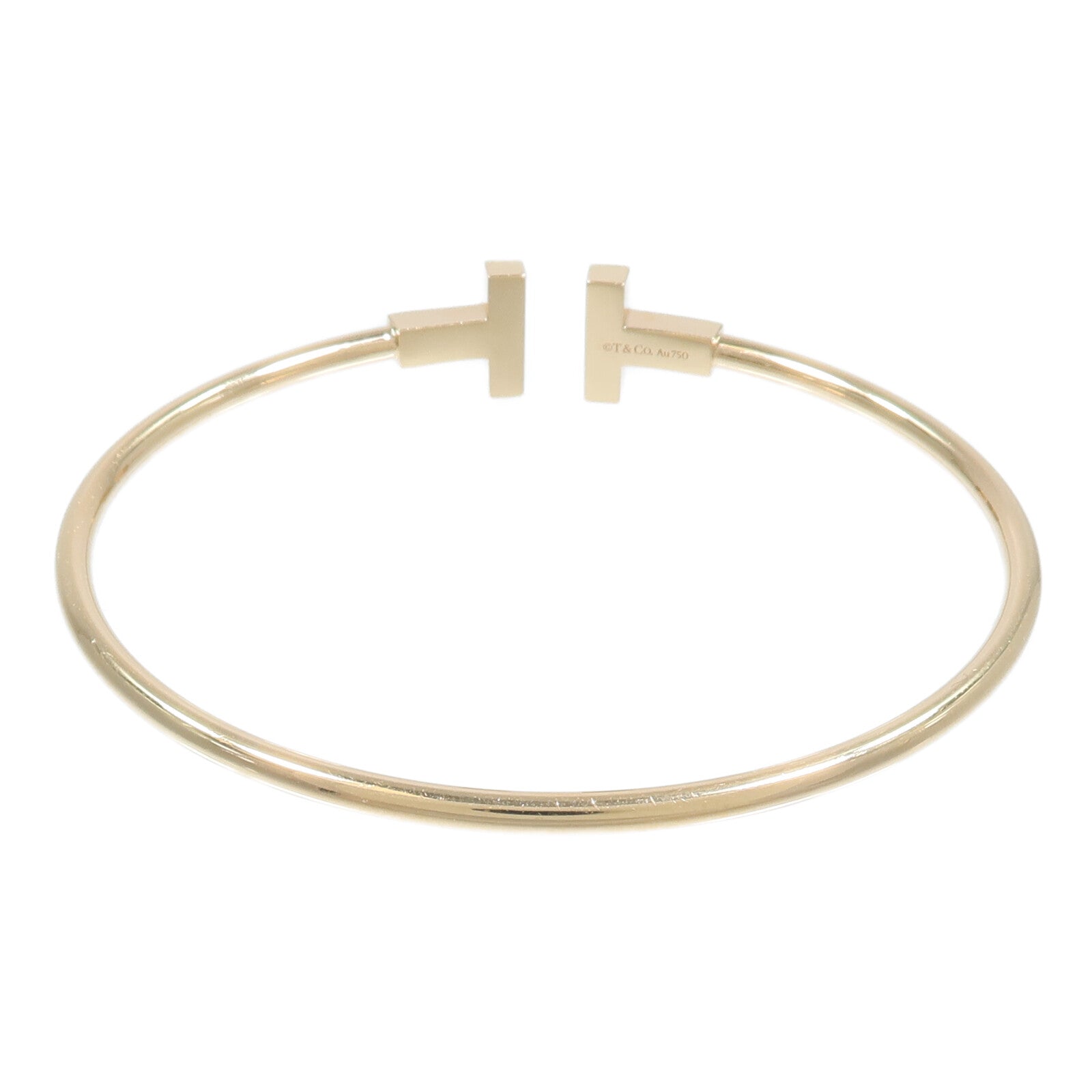 TIFFANY＆CO 18K玫瑰金T Wire手鐲