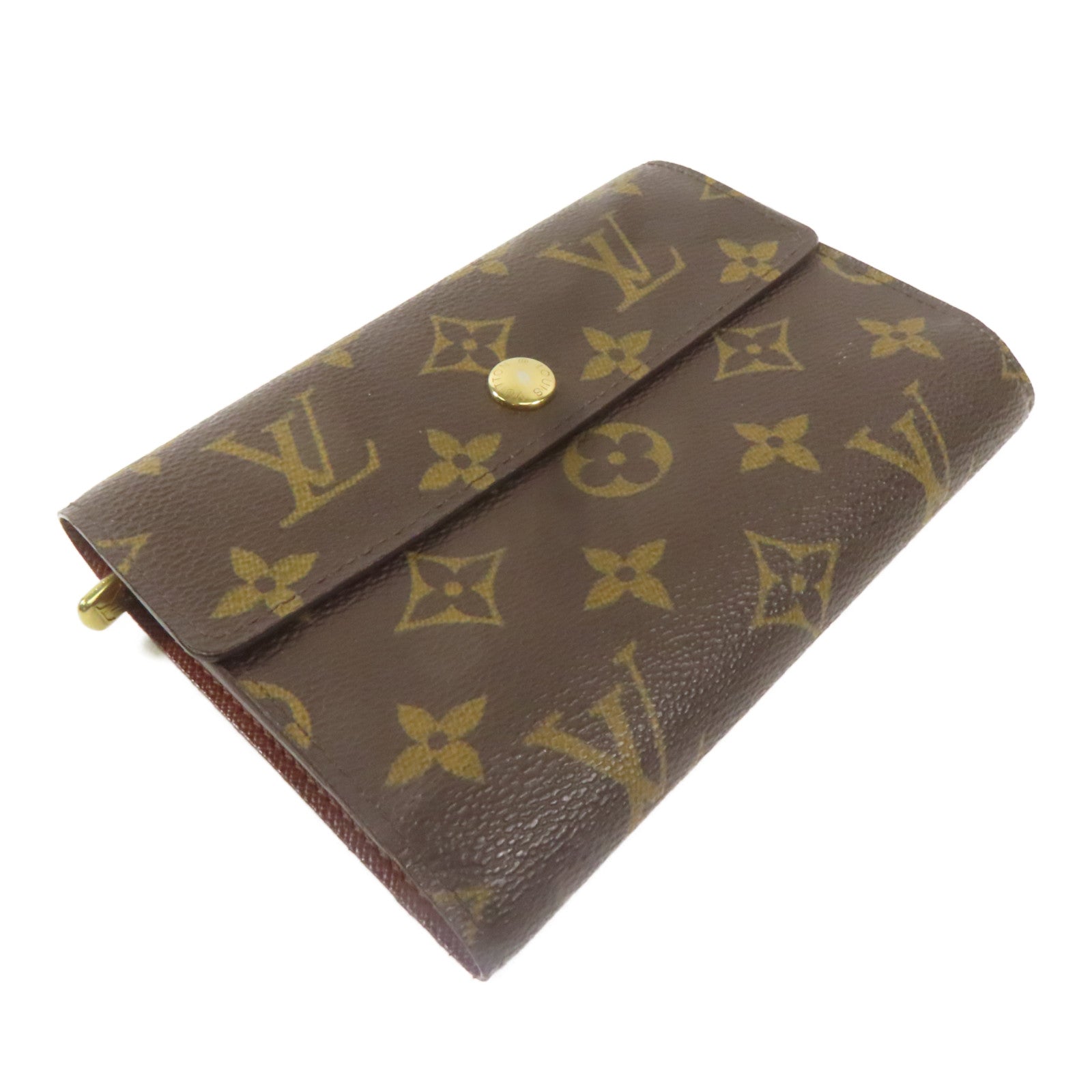 LOUIS VUITTON Monogram Alexandra Wallet金扣錢包棕色