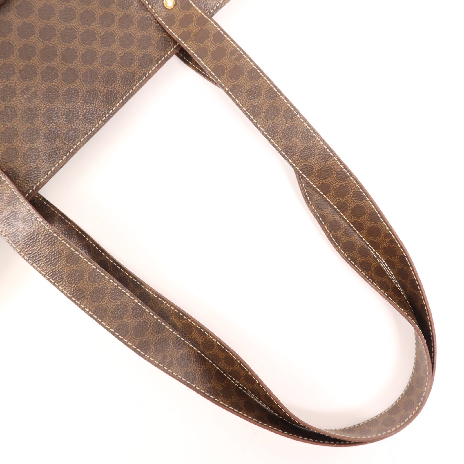 CELINE 塗層帆布Vintage Tote Bag金扣肩背袋