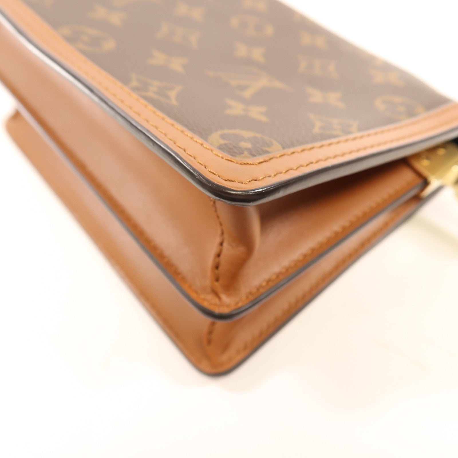 LOUIS VUITTON Monogram Reverse Mini Dauphine金扣肩背袋
