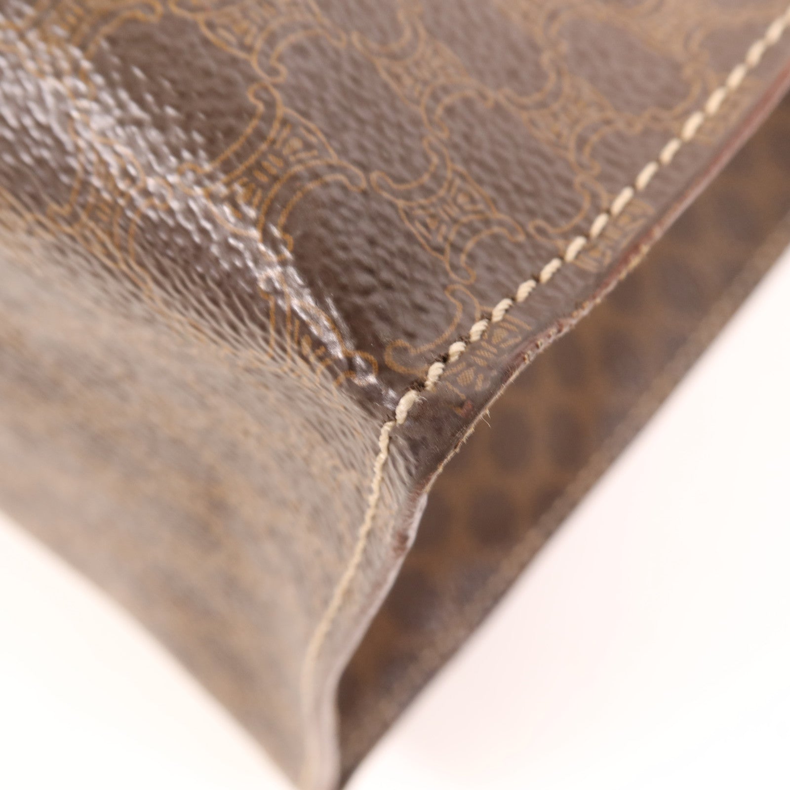 CELINE 塗層帆布Vintage Tote Bag金扣肩背袋