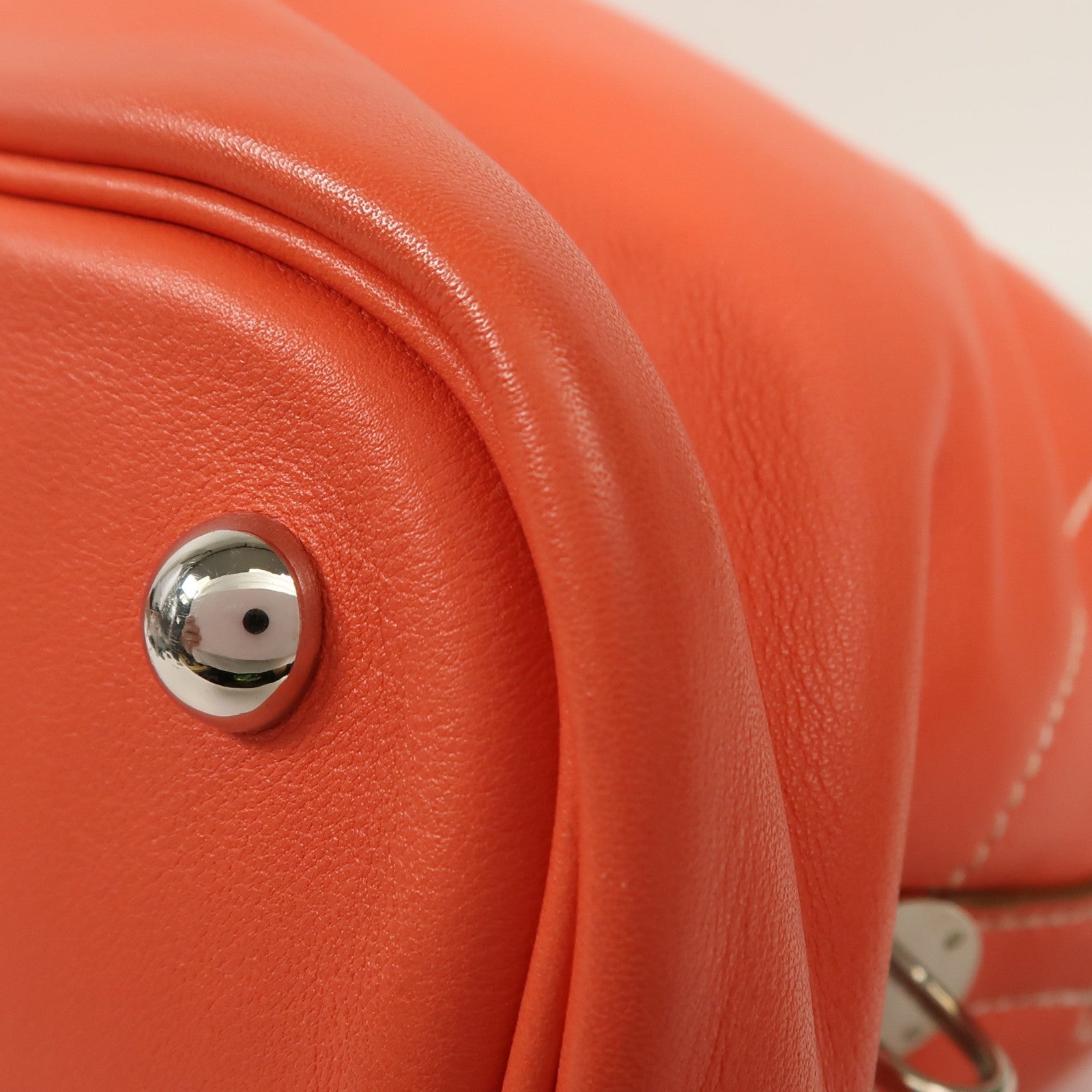 HERMES Sikkim皮革Bolide Relax 35銀扣手挽袋Rose Jaipur