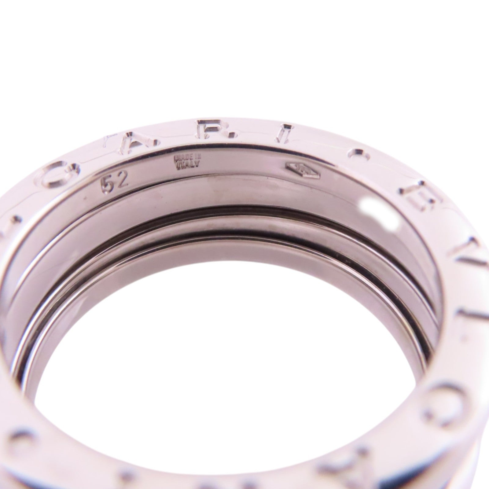 BVLGARI 18K白金B-Zero1 2 Band Ring戒指#52/US#5.5