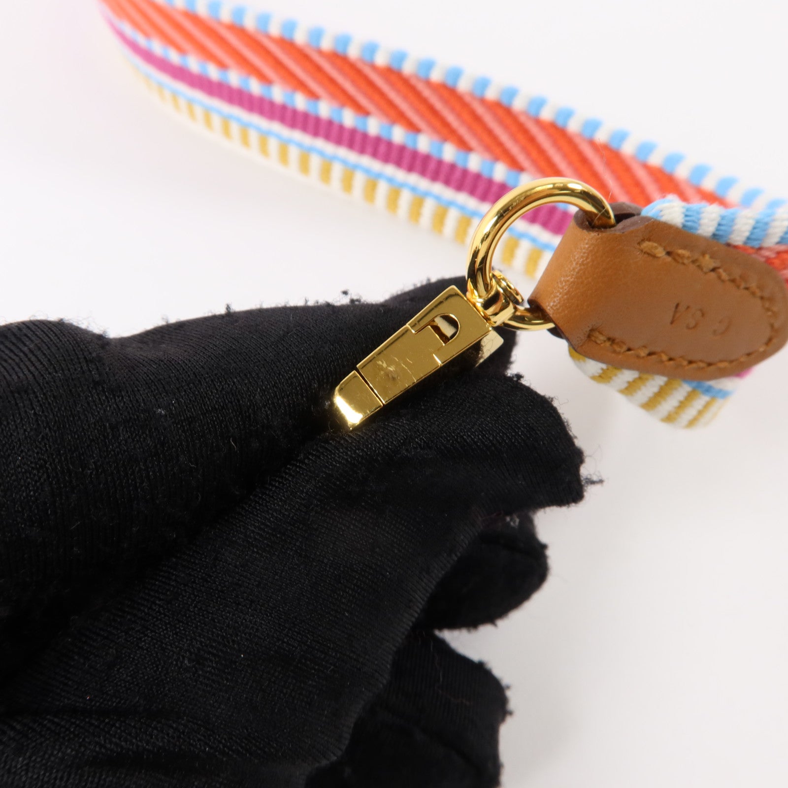 HERMES Swift皮革/Toile Sangle Cavale Strap 25mm肩帶