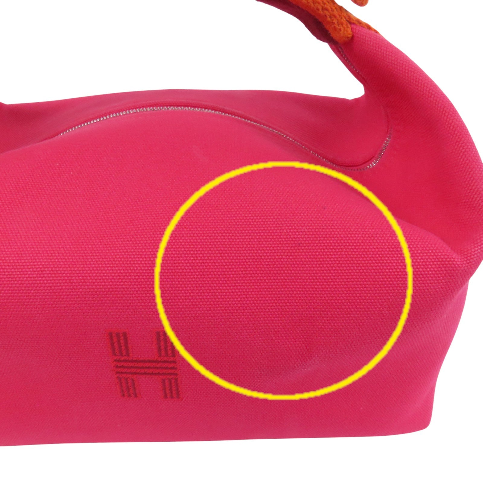 HERMES 帆布Bride A Brac GM銀扣手挽袋