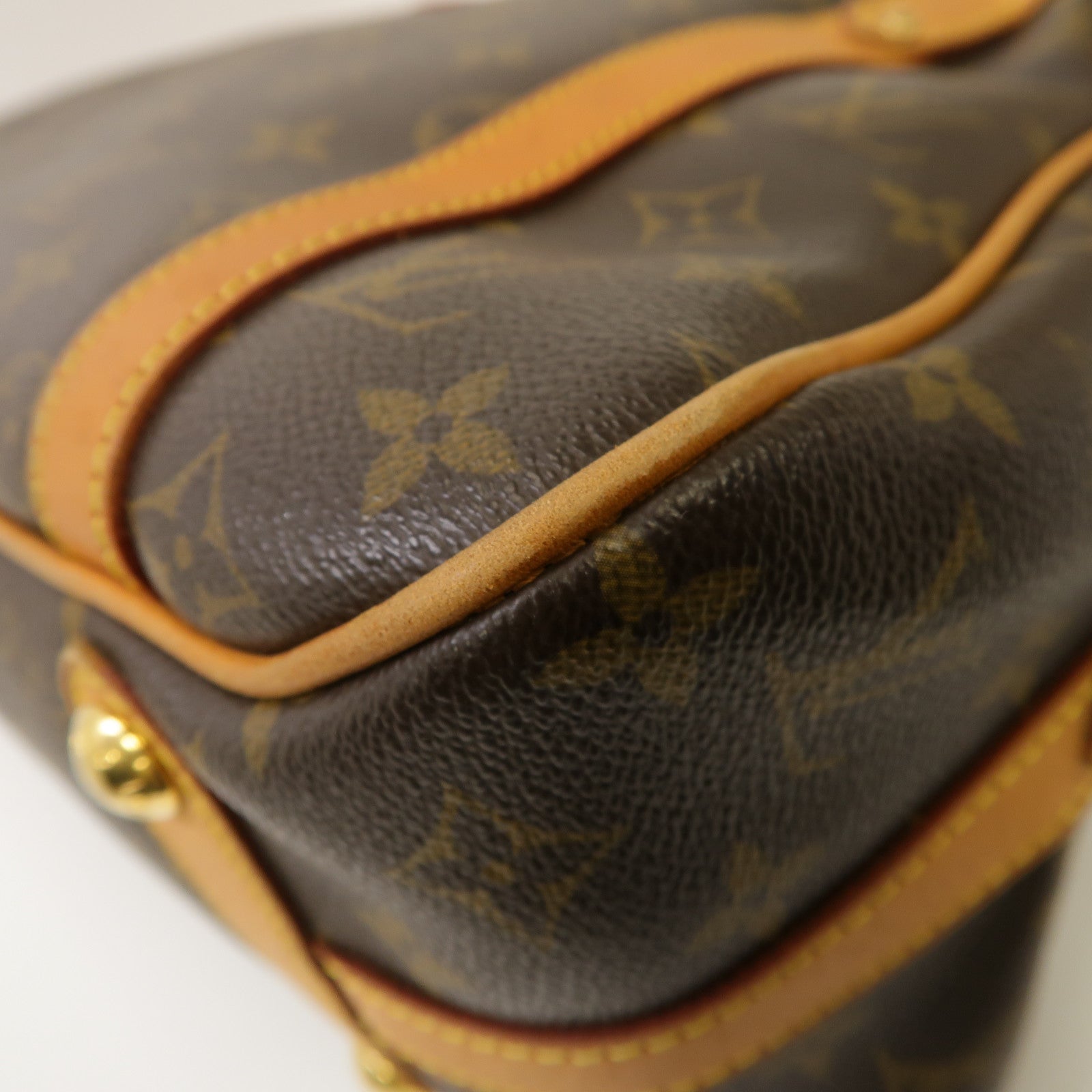 LOUIS VUITTON Monogram Stresa PM金扣肩背袋啡色