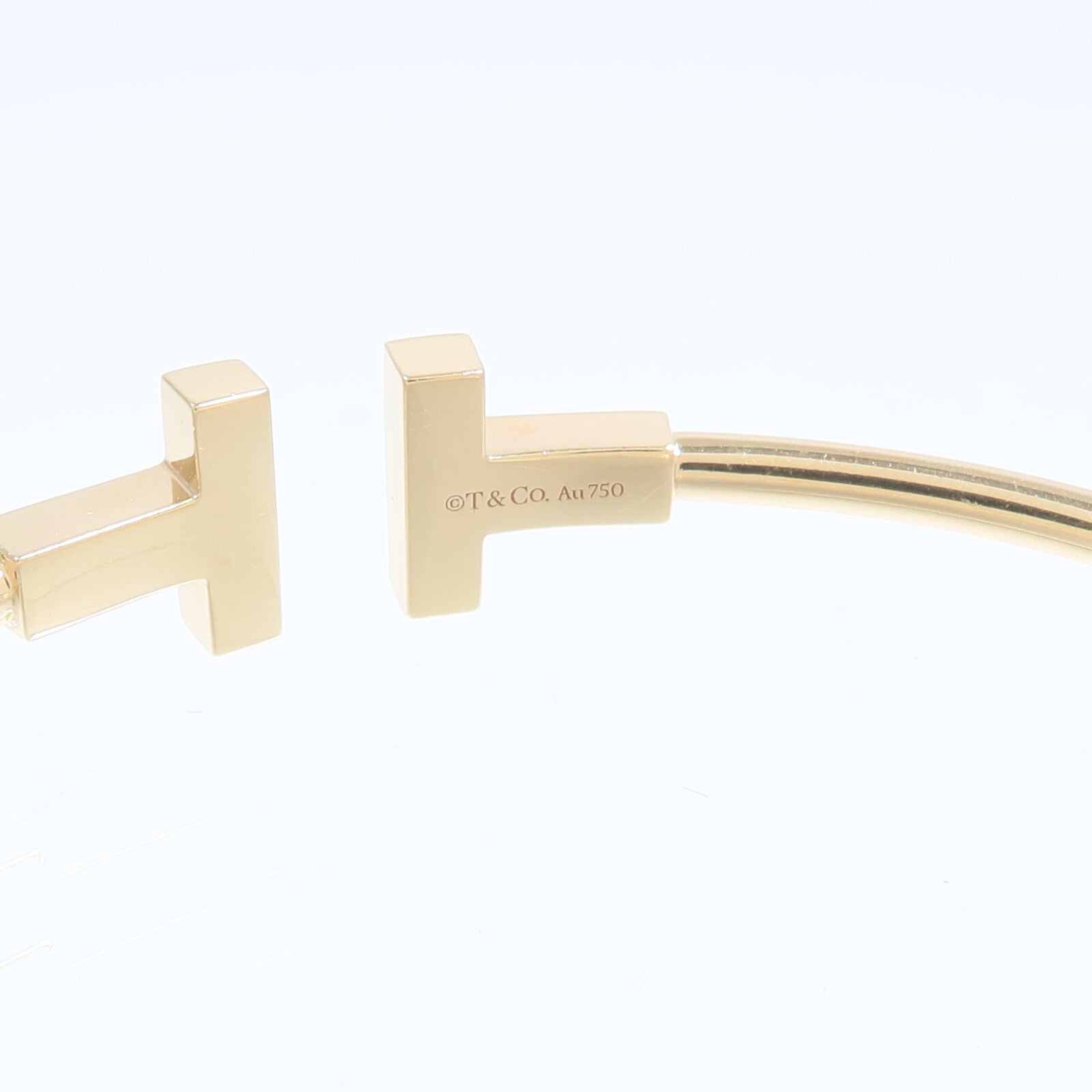 TIFFANY＆CO 18K玫瑰金T Wire手鐲