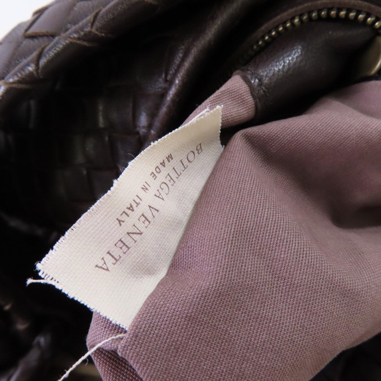 BOTTEGA VENETA 織紋皮革Hand Bag手挽袋啡色