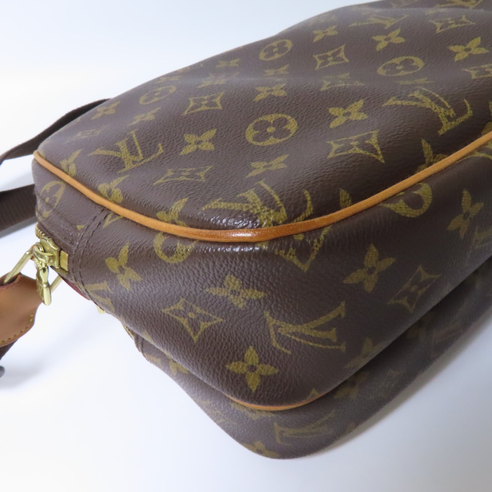LOUIS VUITTON Monogram Reporter PM金扣肩背袋肩背袋