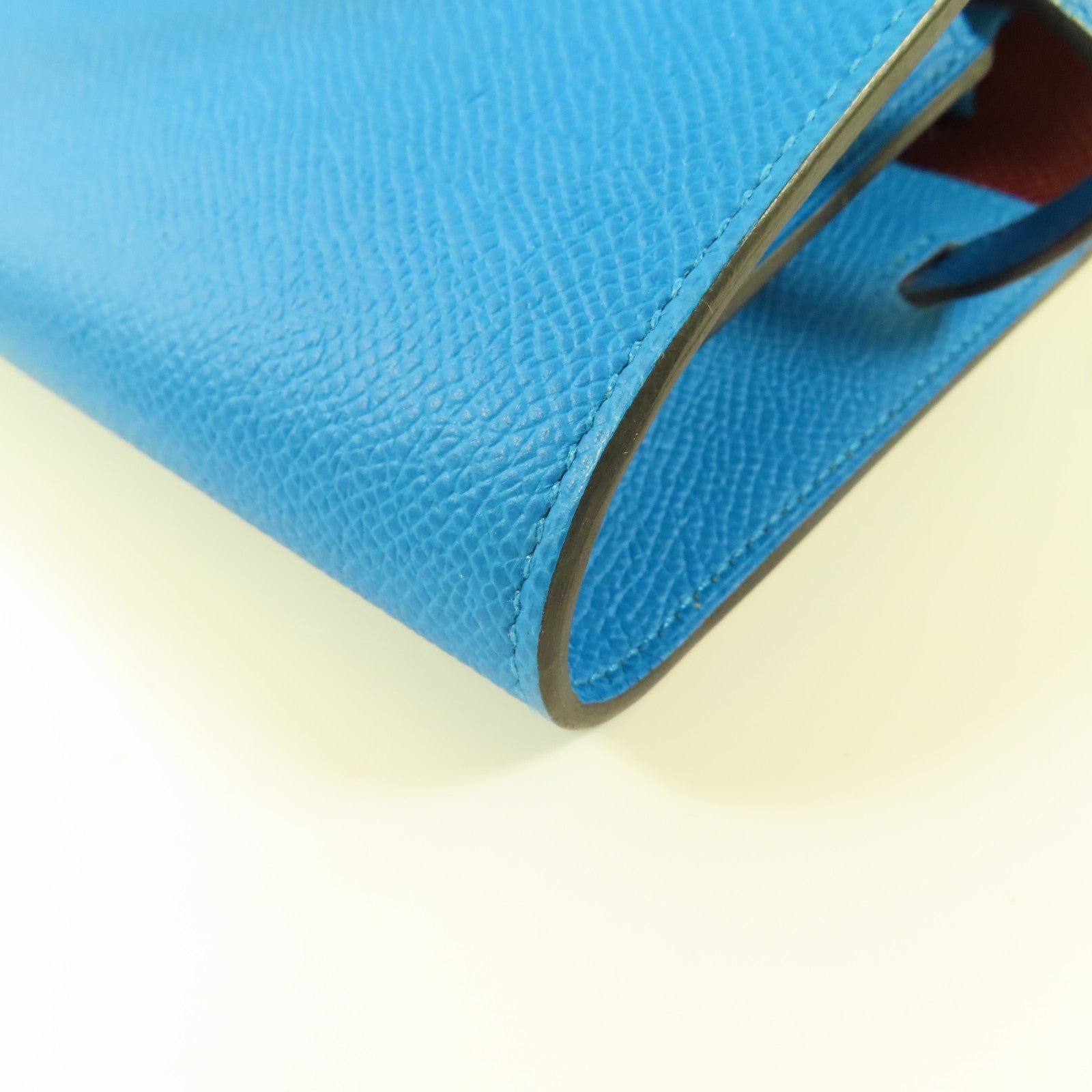 HERMES Epsom皮革Kelly To Go金扣肩背袋Blue Zanzibar