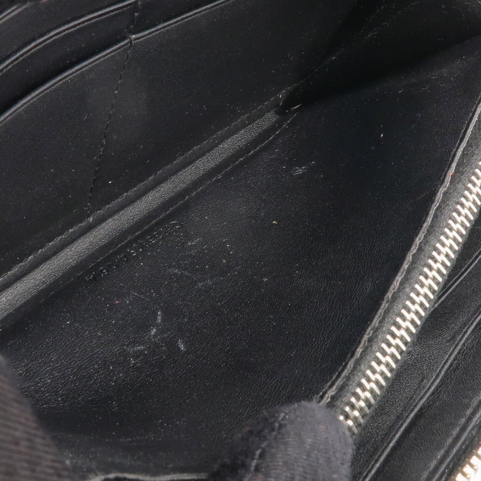 SAINT LAURENT 皮革Long Zipper Wallet銀扣長錢包