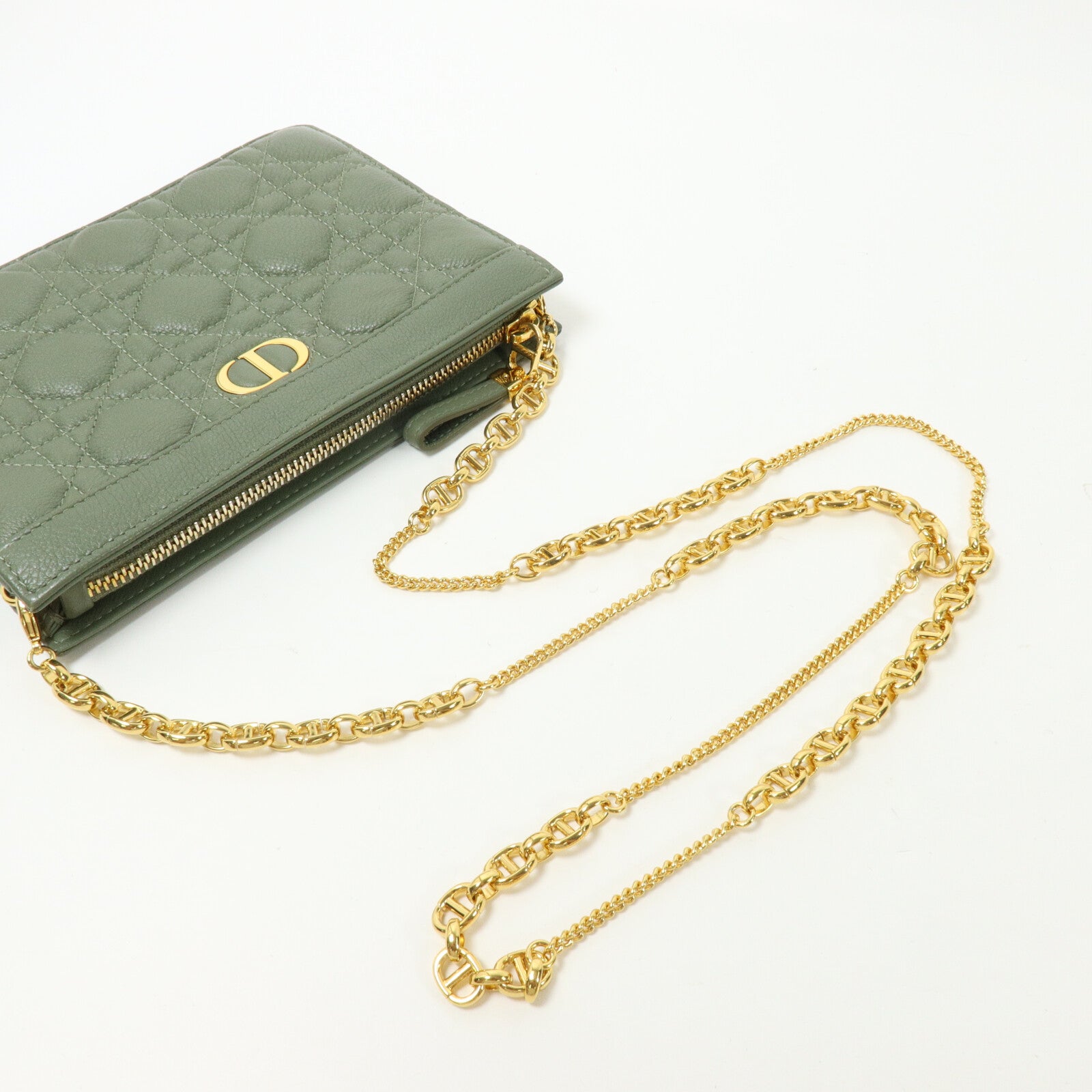 Dior 牛皮皮革Caro Pouch With Chain鏈帶肩背袋