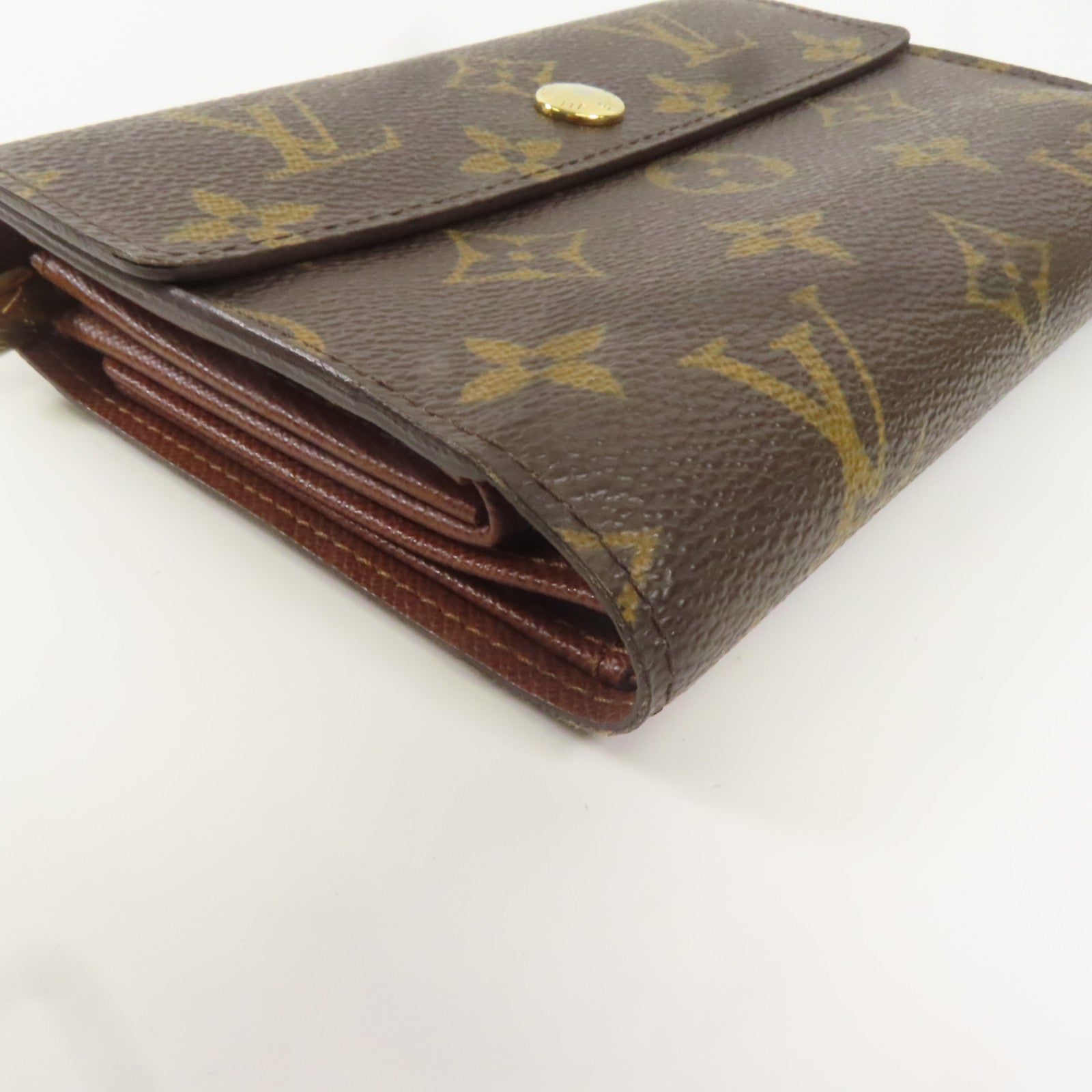 LOUIS VUITTON Monogram Alexandra Wallet金扣錢包棕色