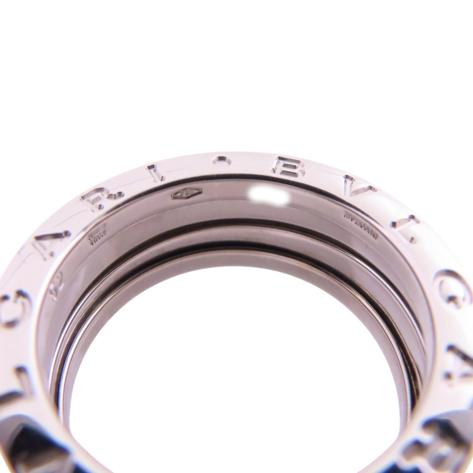 BVLGARI 18K白金B-Zero1 2 Band Ring戒指#52/US#5.5