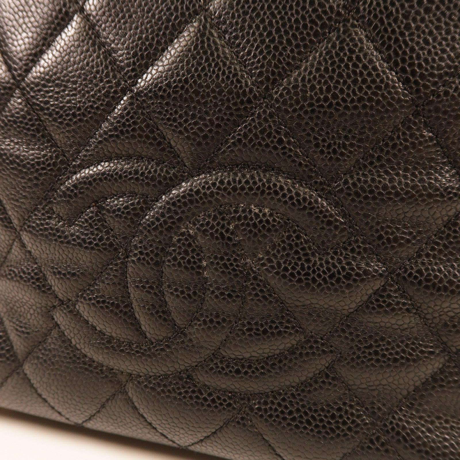CHANEL 牛皮皮革Tote Bag金扣肩背袋