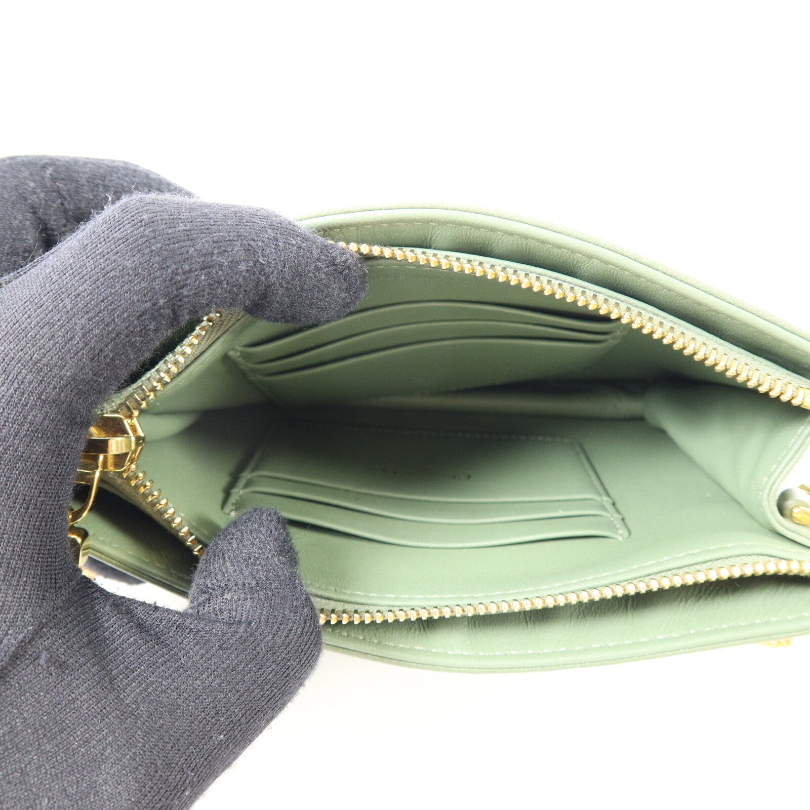 Dior 牛皮皮革Caro Pouch With Chain鏈帶肩背袋