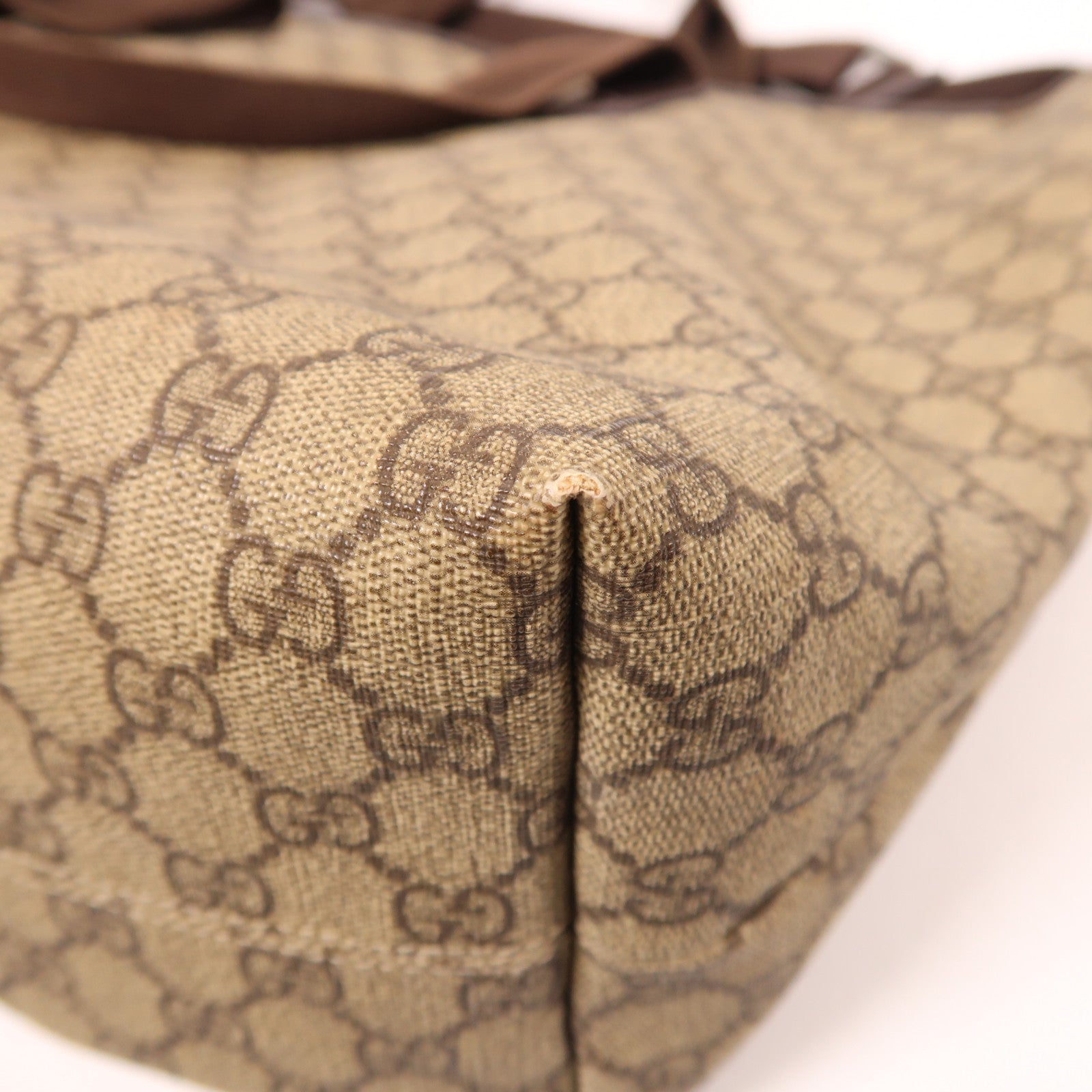 GUCCI 塗層帆布2 Way Shoulder銀扣手挽肩背兩用袋