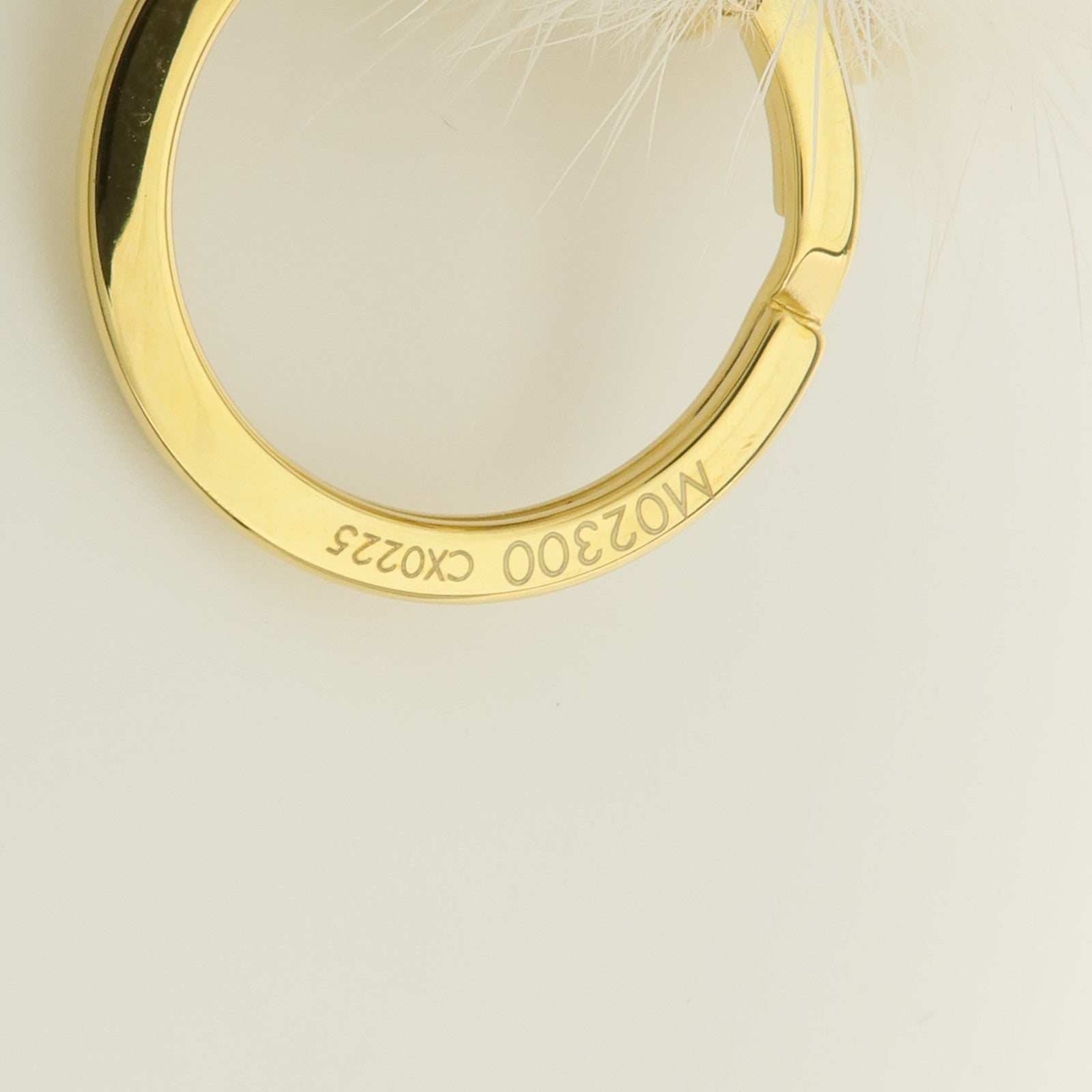 LOUIS VUITTON 貂皮/皮革Vivienne Fur Key Holder金扣鎖匙扣