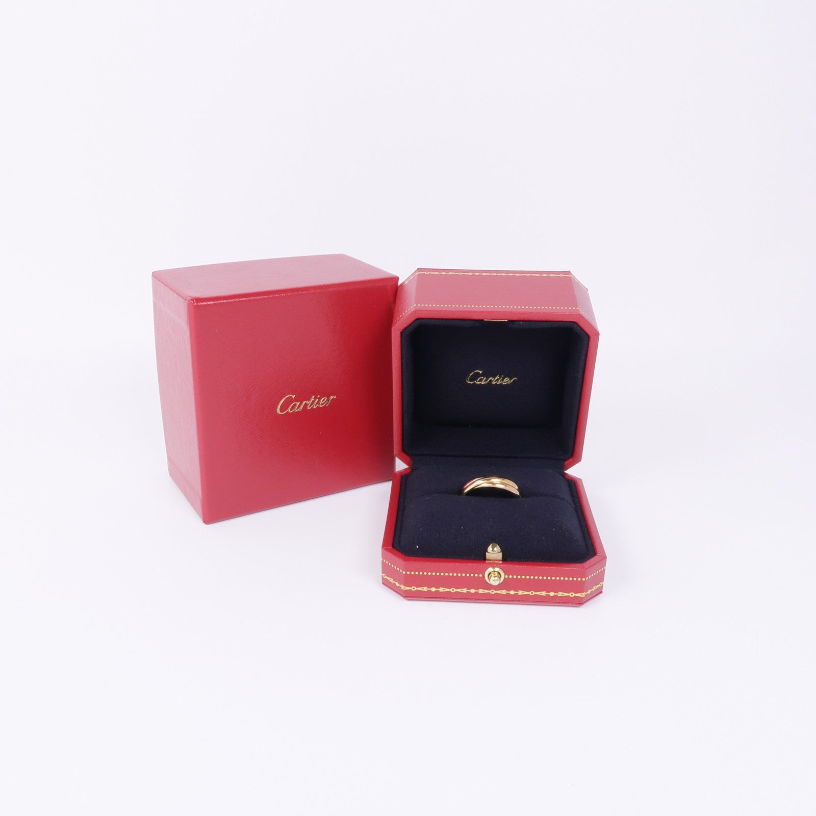 CARTIER 18K白金/黃金/玫瑰金Trinity Ring戒指Cartier#56/US#7.5