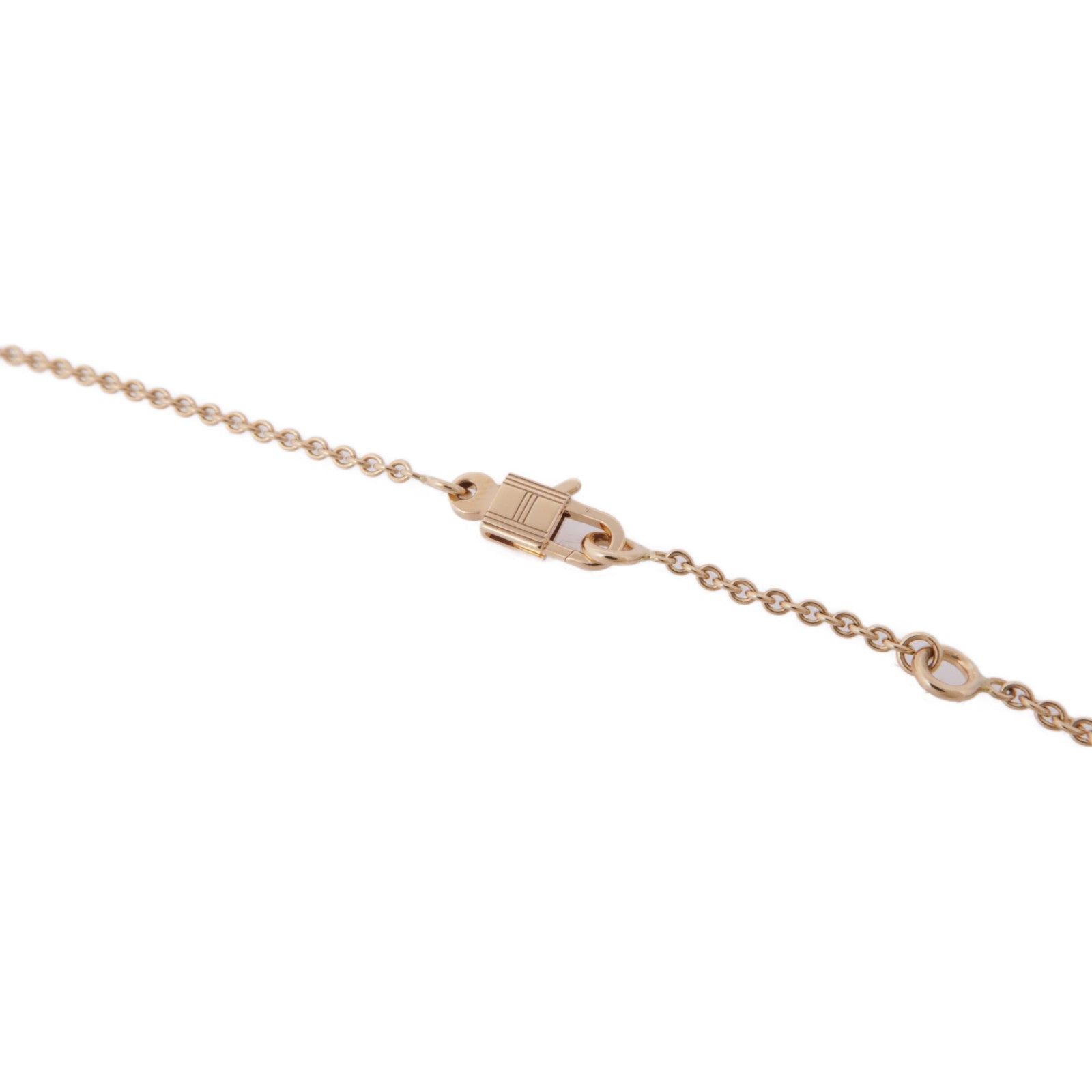 HERMES 18K玫瑰金Amulettes Constance Pendant鑽石項鍊