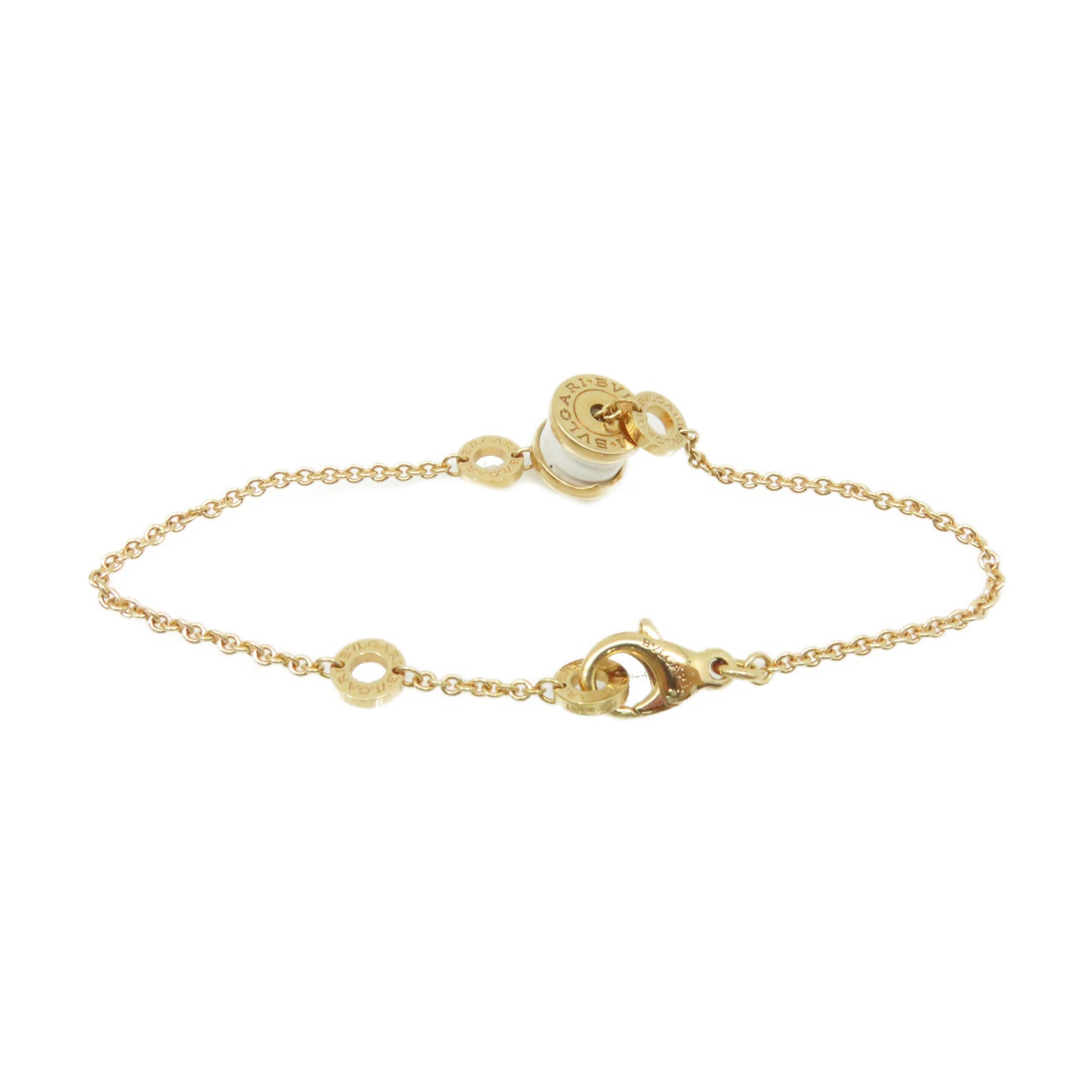 BVLGARI 【激減優惠】18K黃金/陶瓷B.zero1 Bracelet手鏈金色/白色