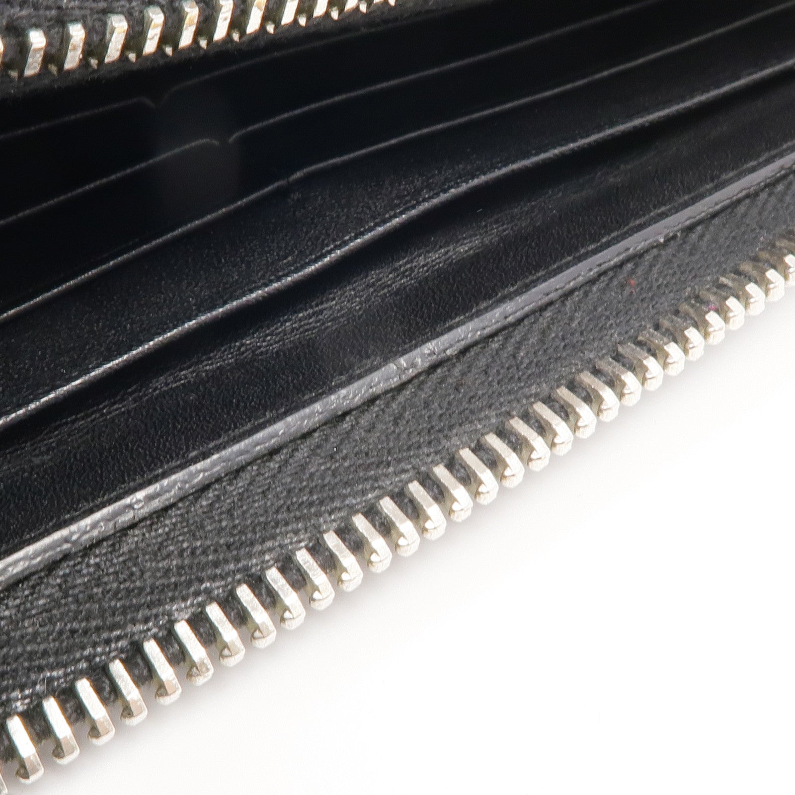 SAINT LAURENT 皮革Long Zipper Wallet銀扣長錢包